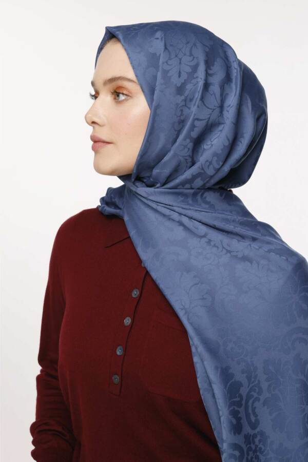 Brokar Desen Şal / İndigo