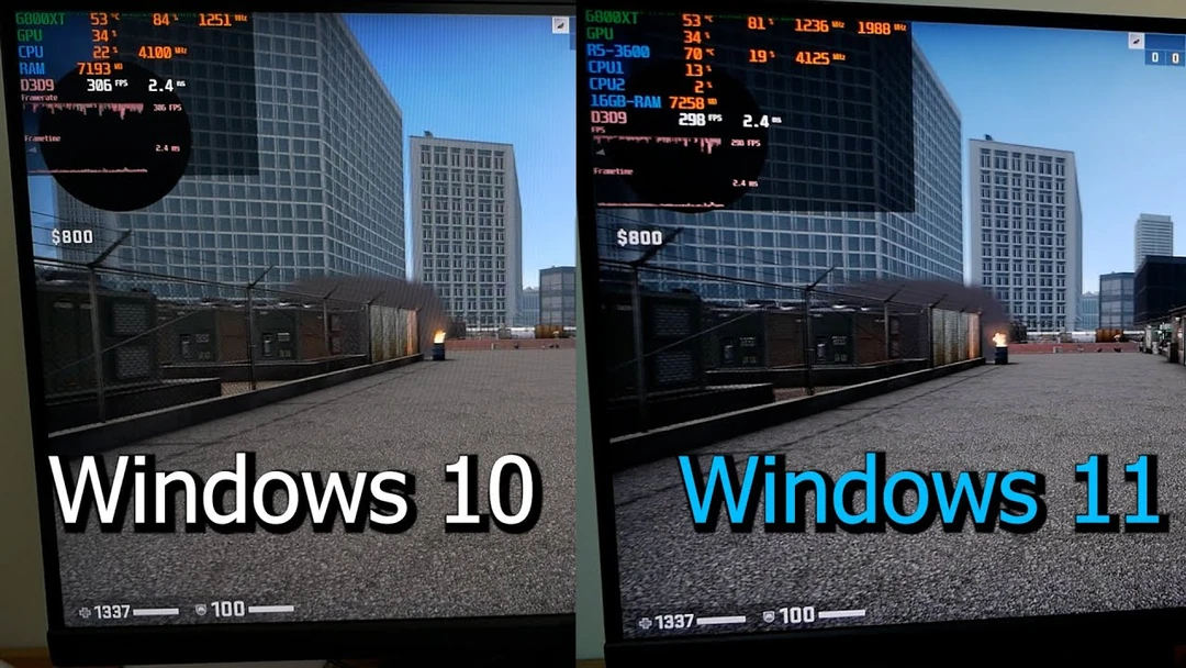 Windows 11 oyun performansı vs Windows 10