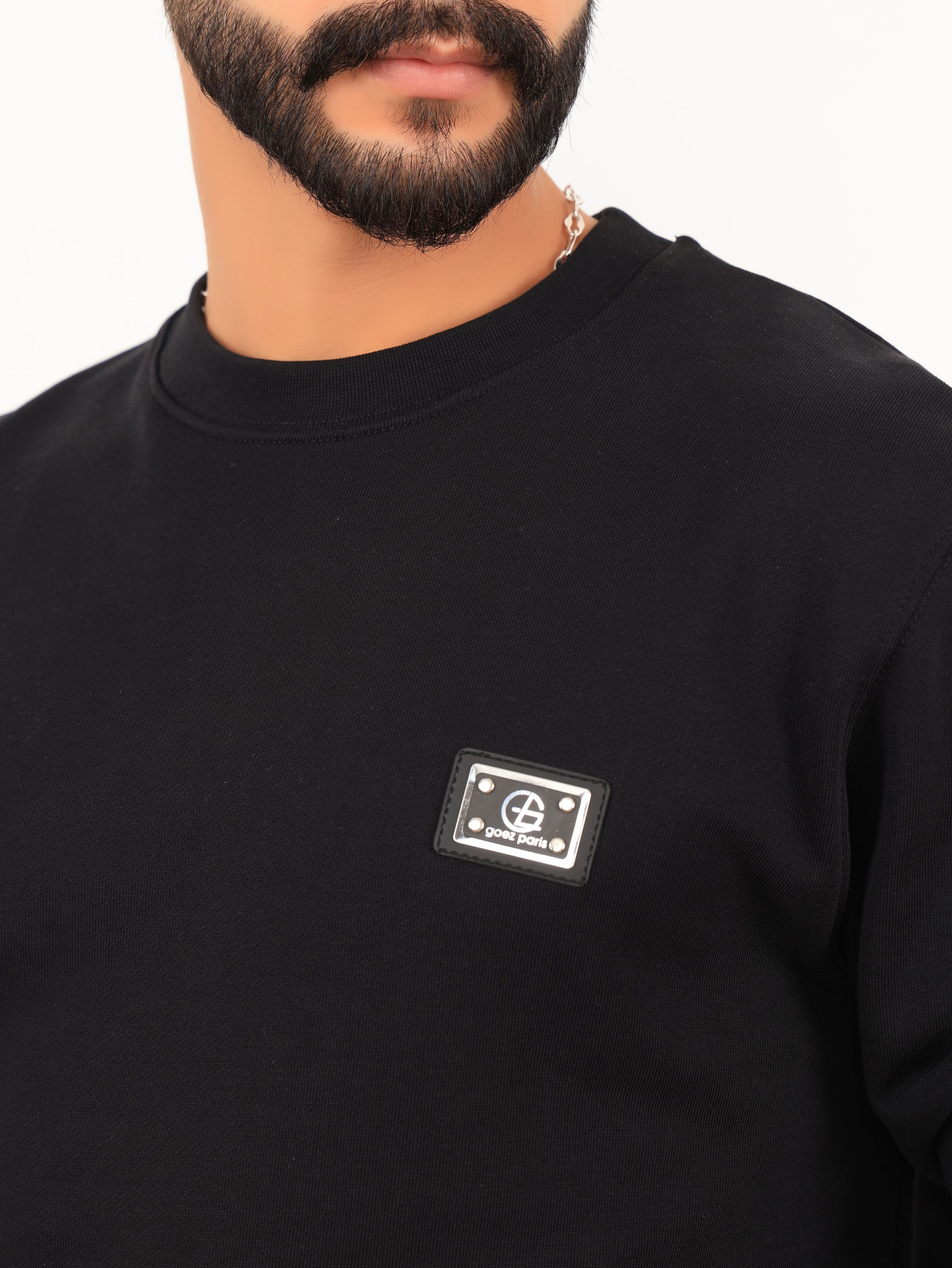 GOEZ PARIS Logo Plaka Detaylı Erkek Sweatshirt