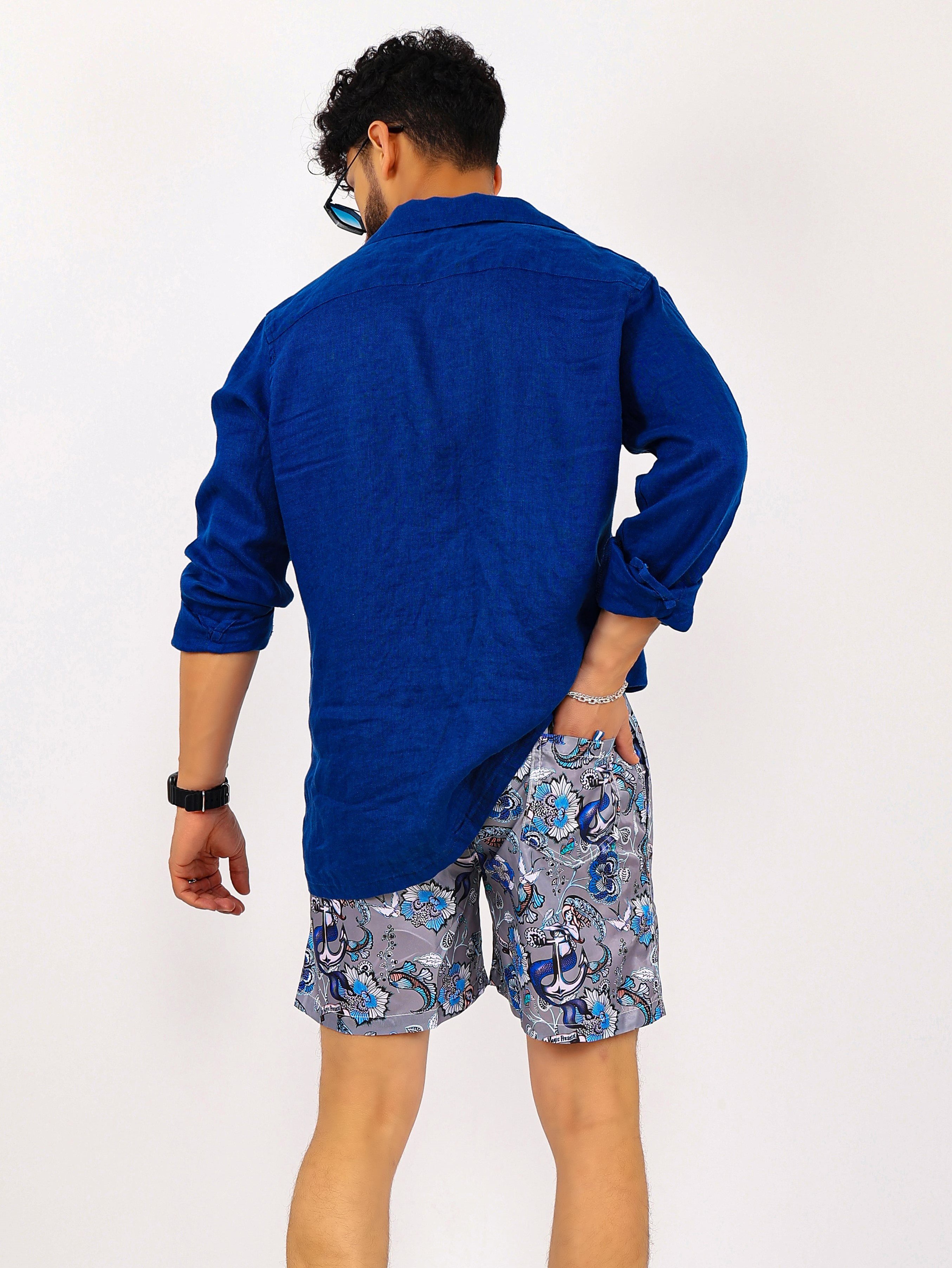 Anchor Printed Water Repellent Swim Shorts