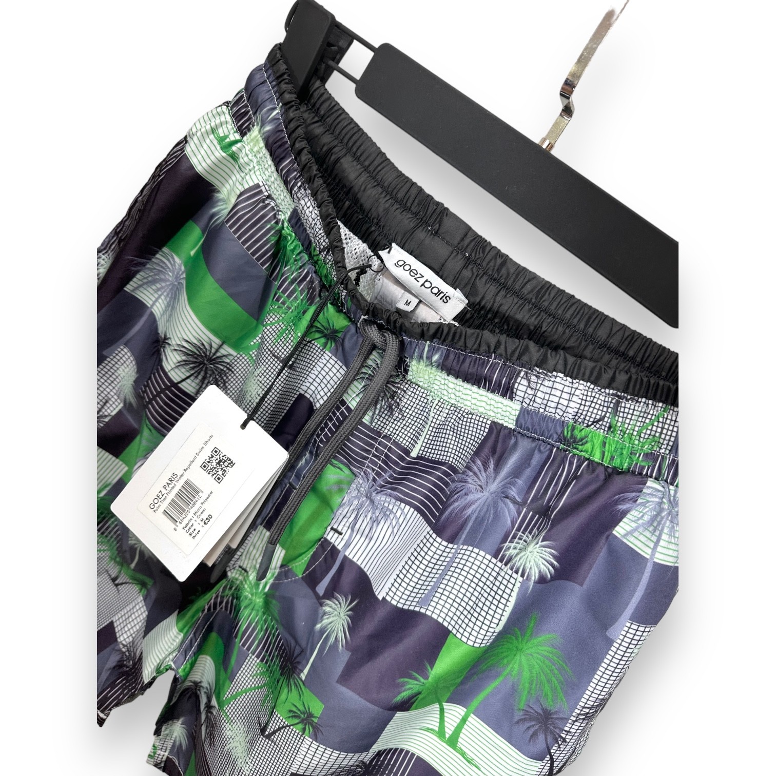 Palm Tree Printed Water Repellent Swim Shorts