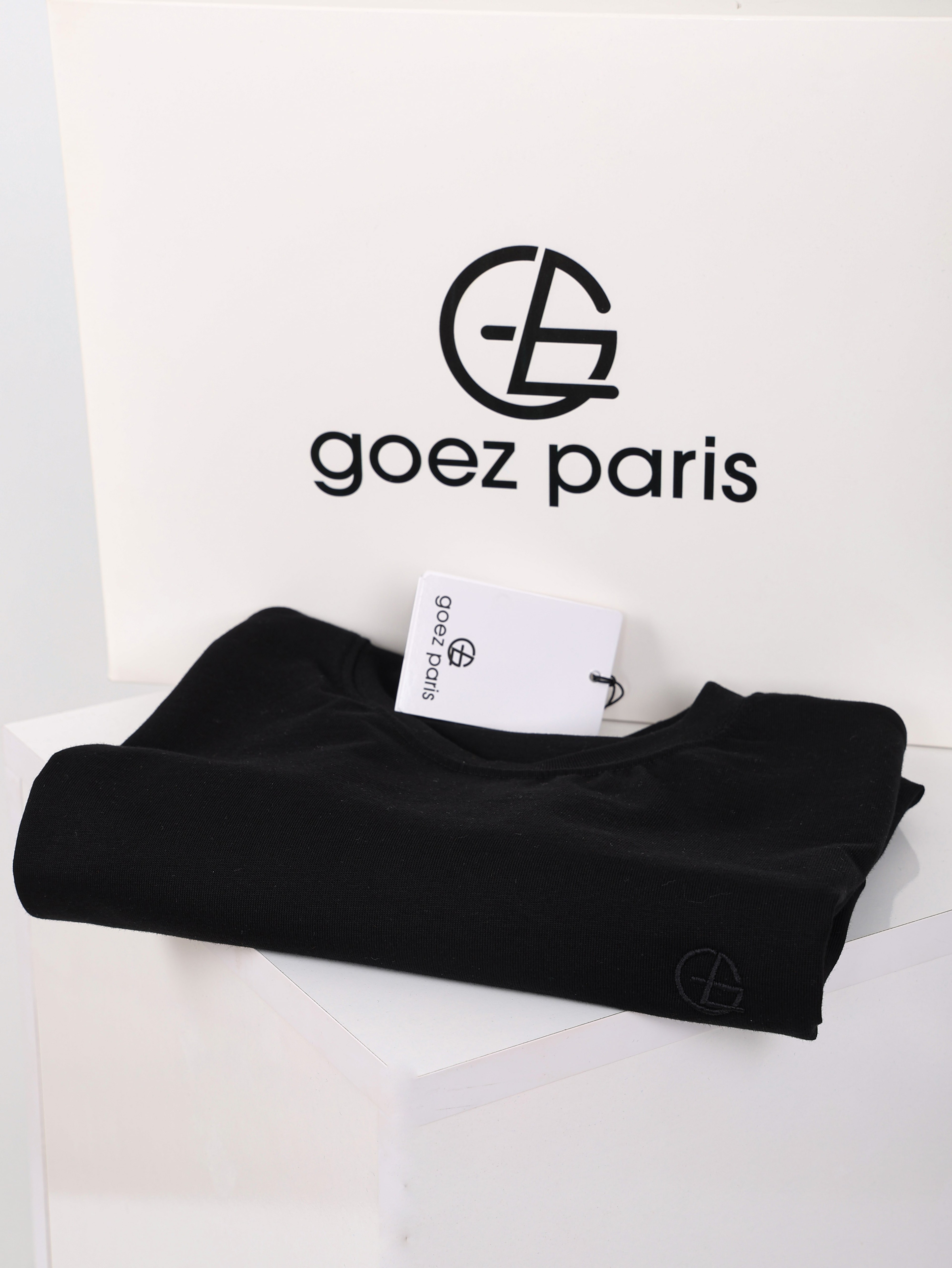 GOEZ PARIS Logo Nakışlı Relax Fit Basic Tshirt