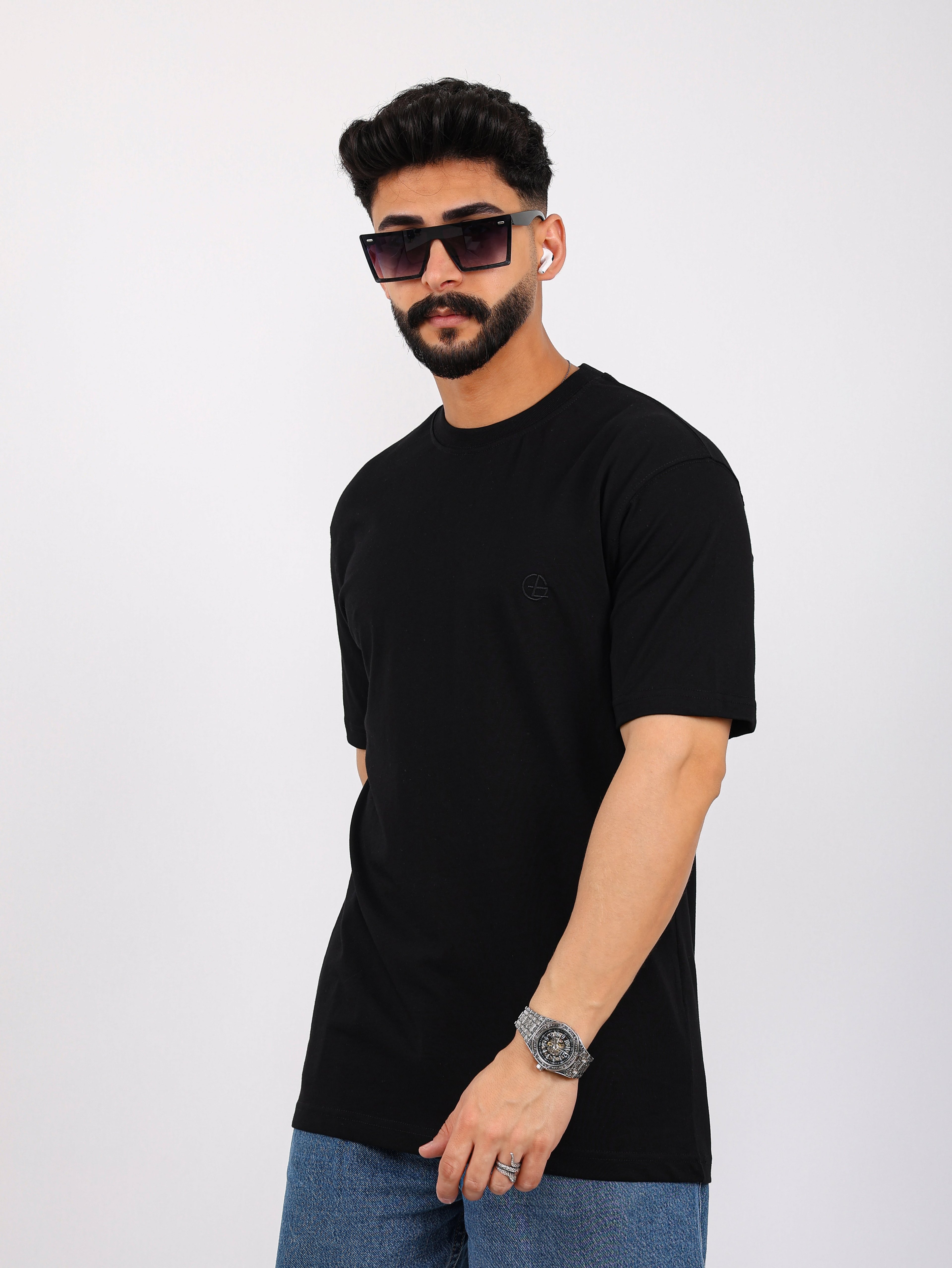 GOEZ PARIS Logo Nakışlı Relax Fit Basic Tshirt