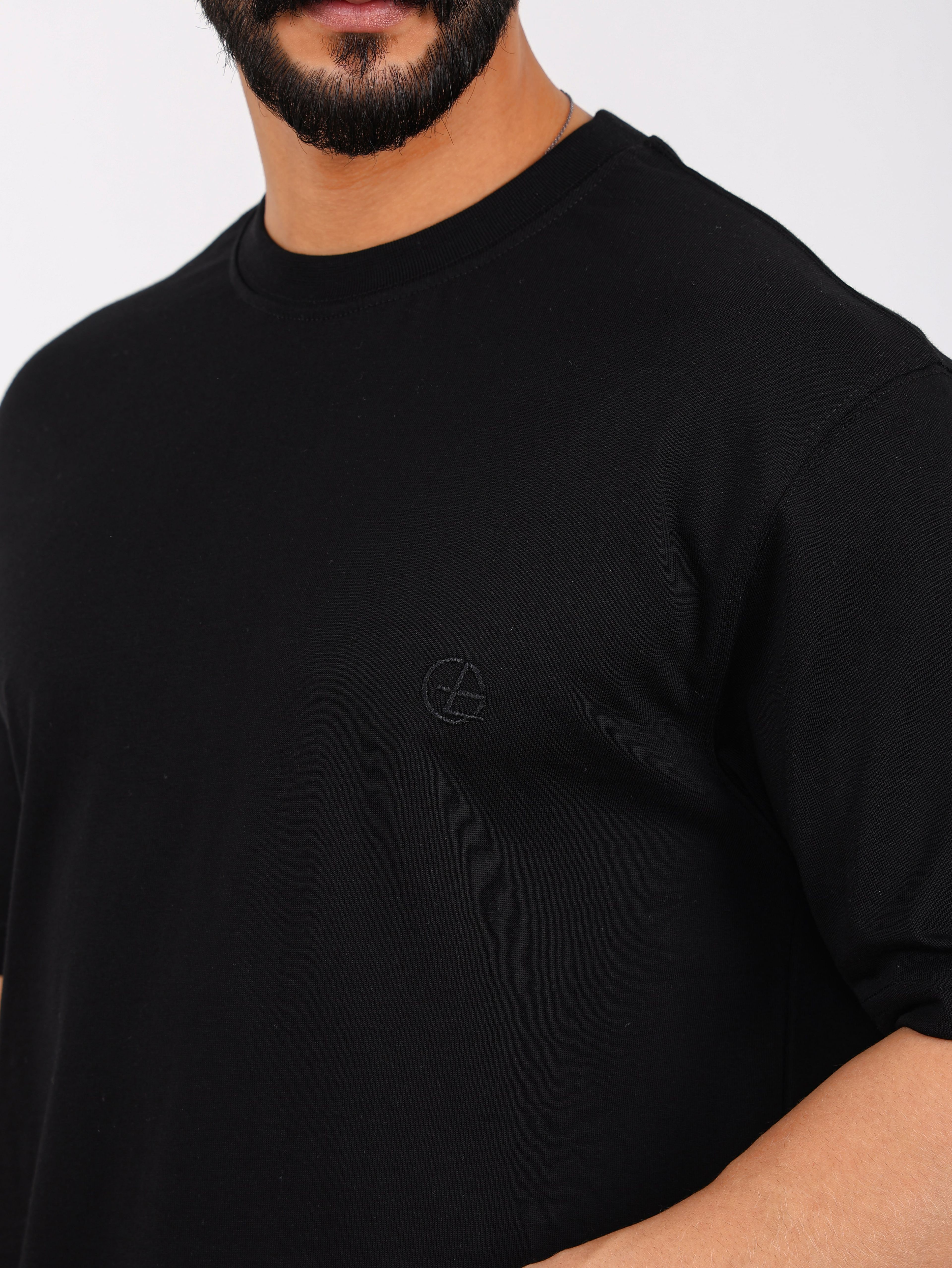 GOEZ PARIS Logo Nakışlı Relax Fit Basic Tshirt