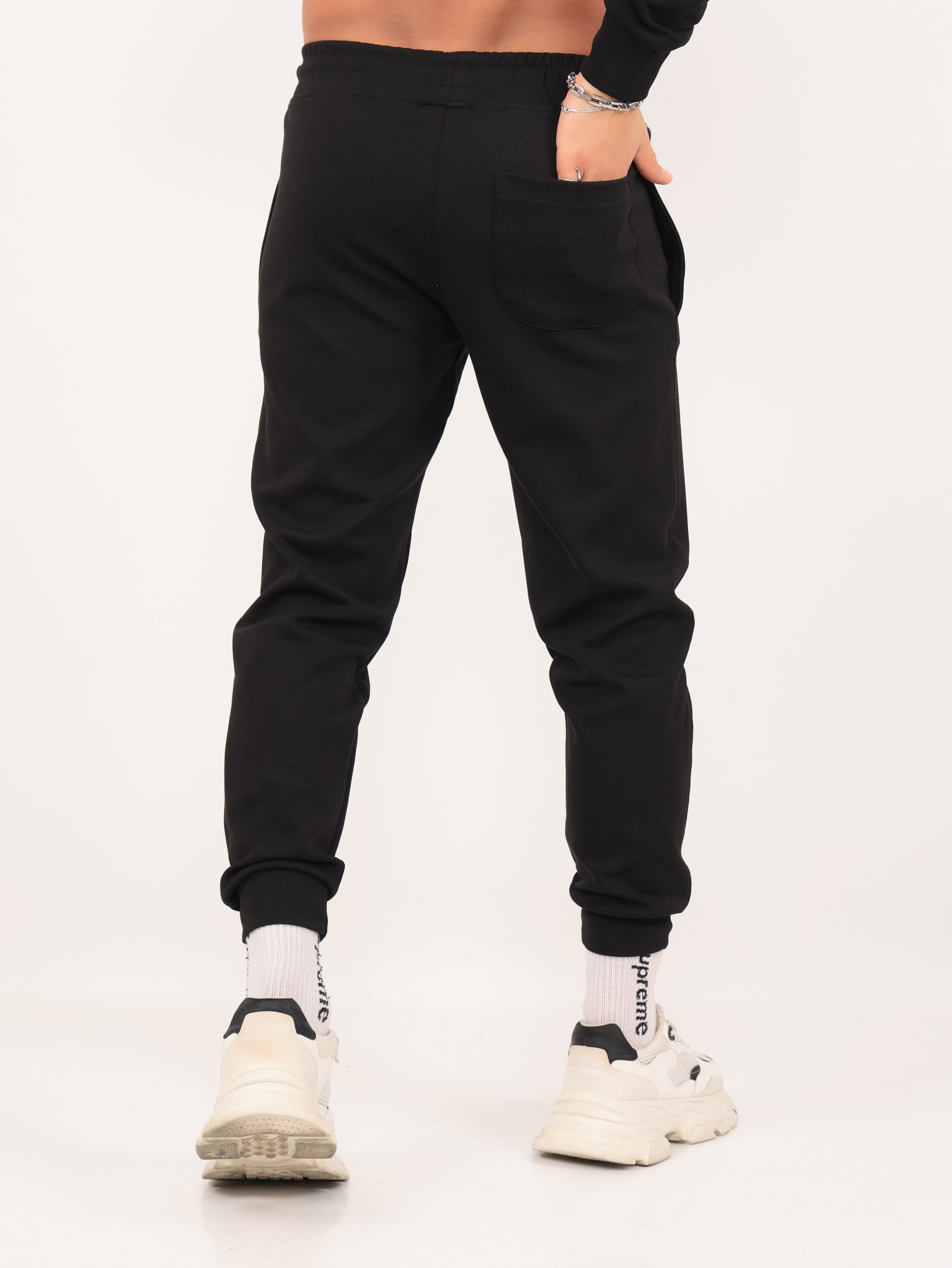 GOEZ PARIS Orange Logo Men's Jogger Pants