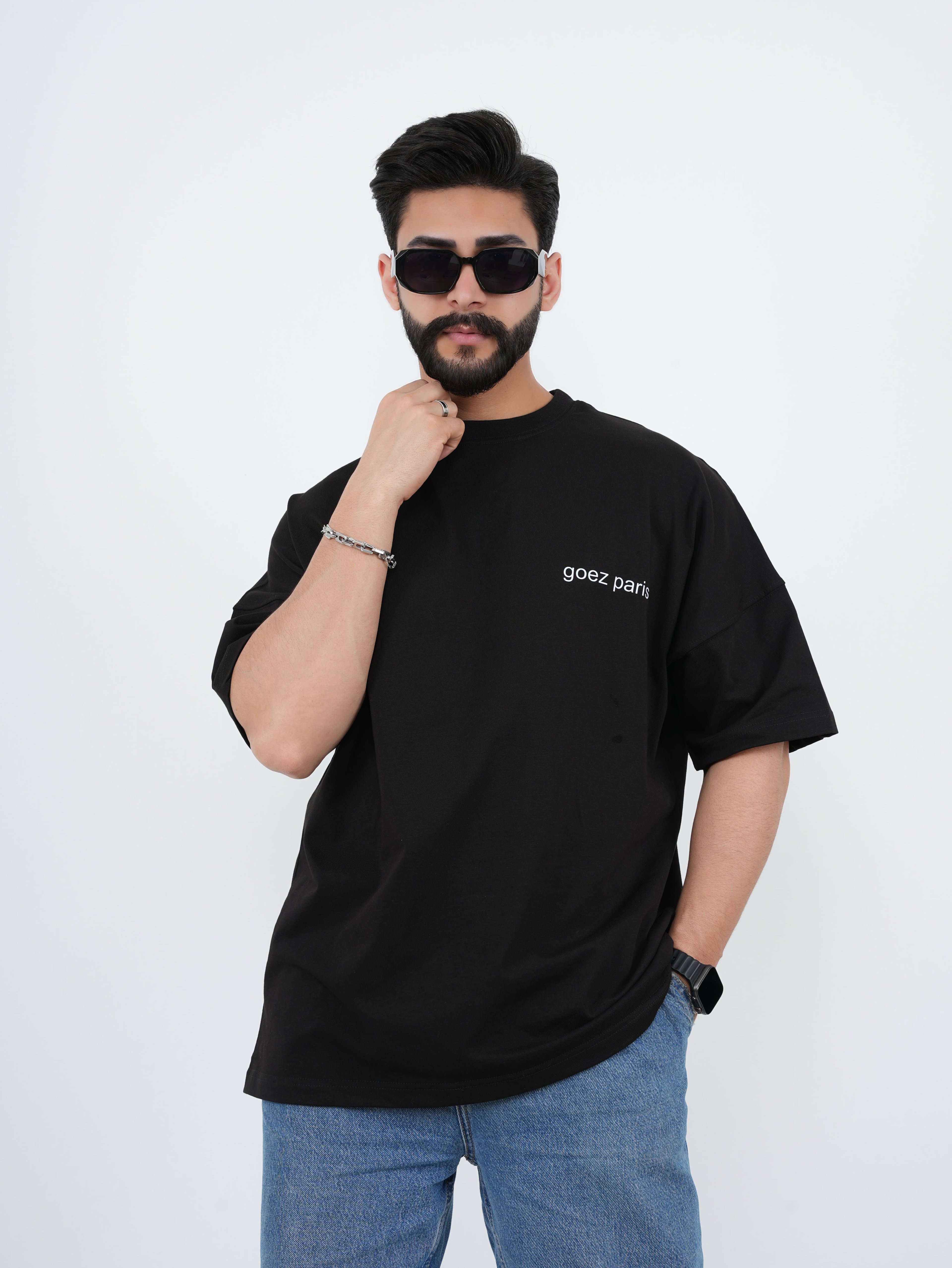 GOEZ PARIS Paradise Baskılı Unisex Oversized T-Shirt - Organik Pamuklu Rahat Giyim