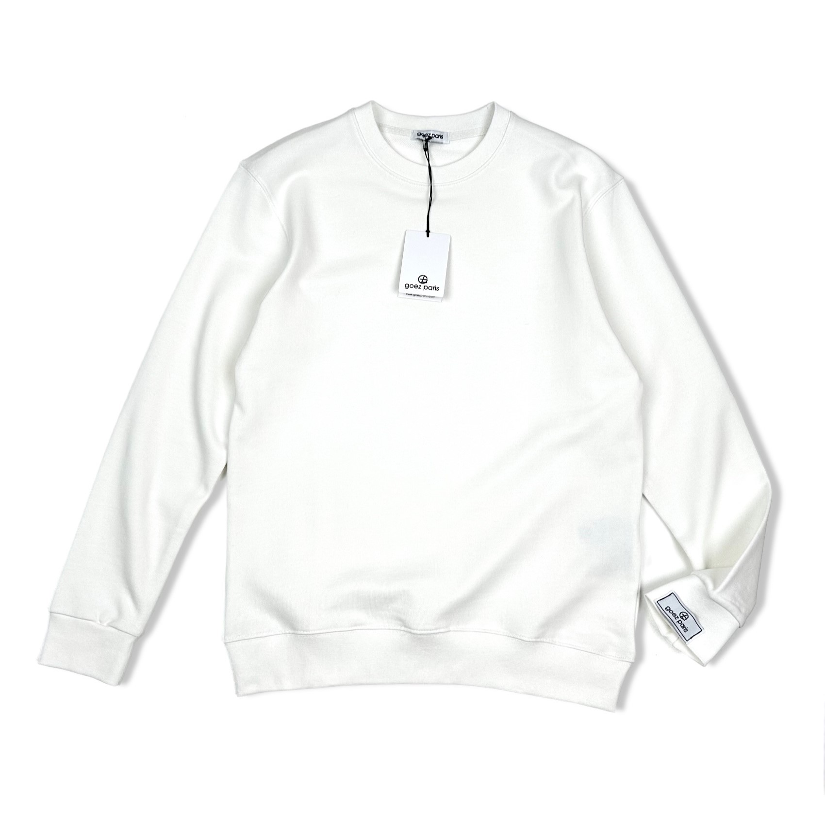 GOEZ PARIS Logo Patch Erkek Sweatshirt - Beyaz