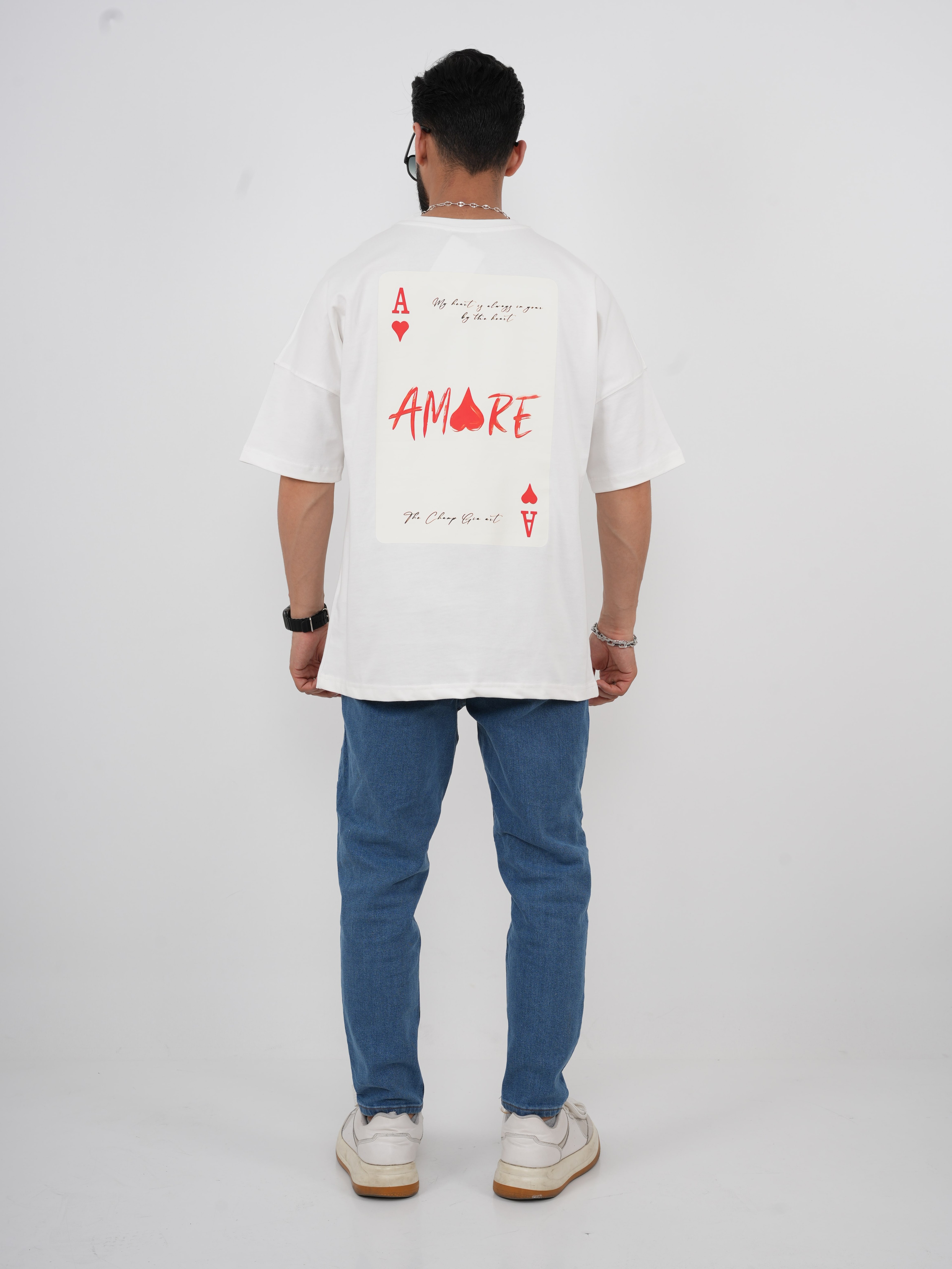 GOEZ PARIS Amore Baskılı Unisex Oversized T-Shirt