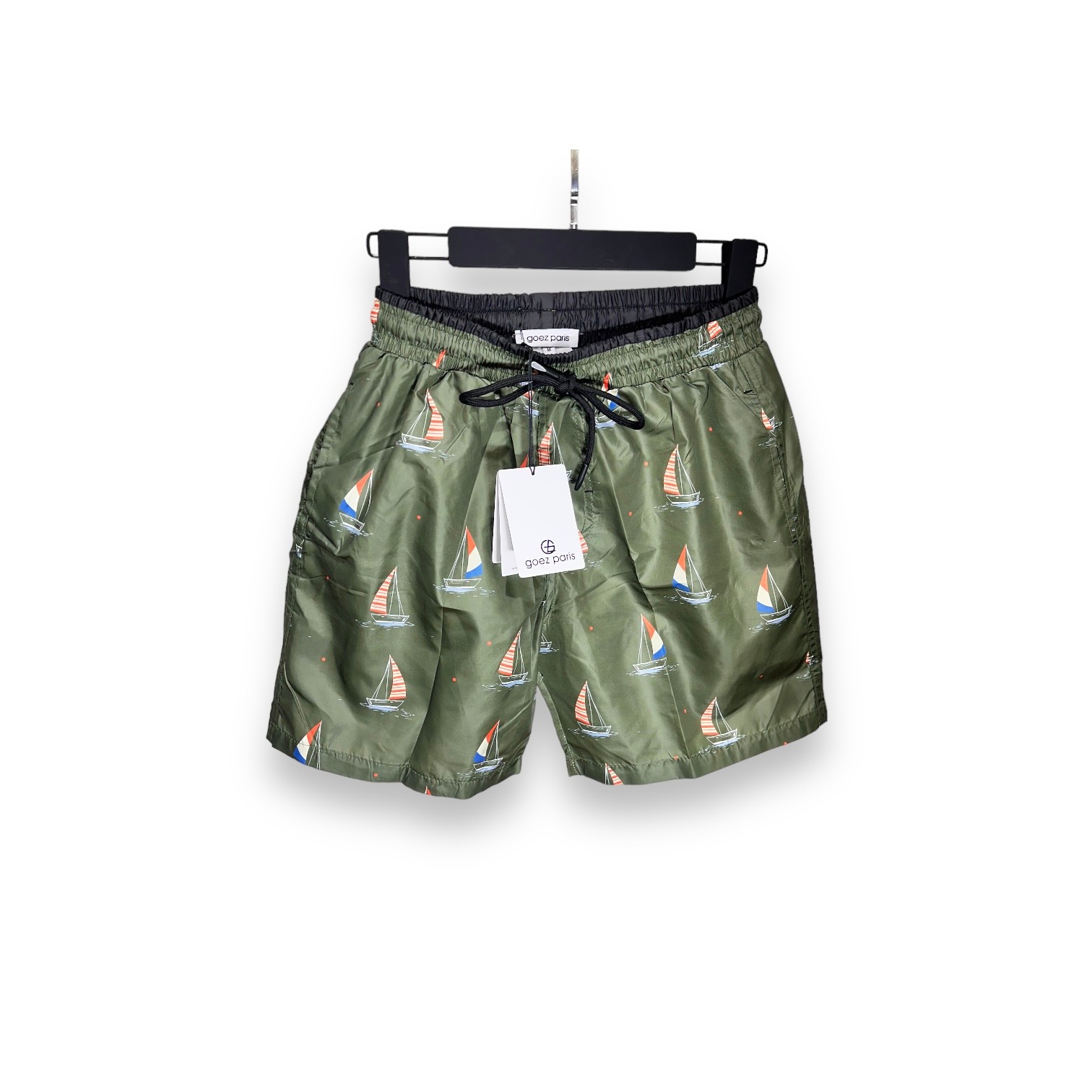 Sailboat Printed Water Repellent Swim Shorts