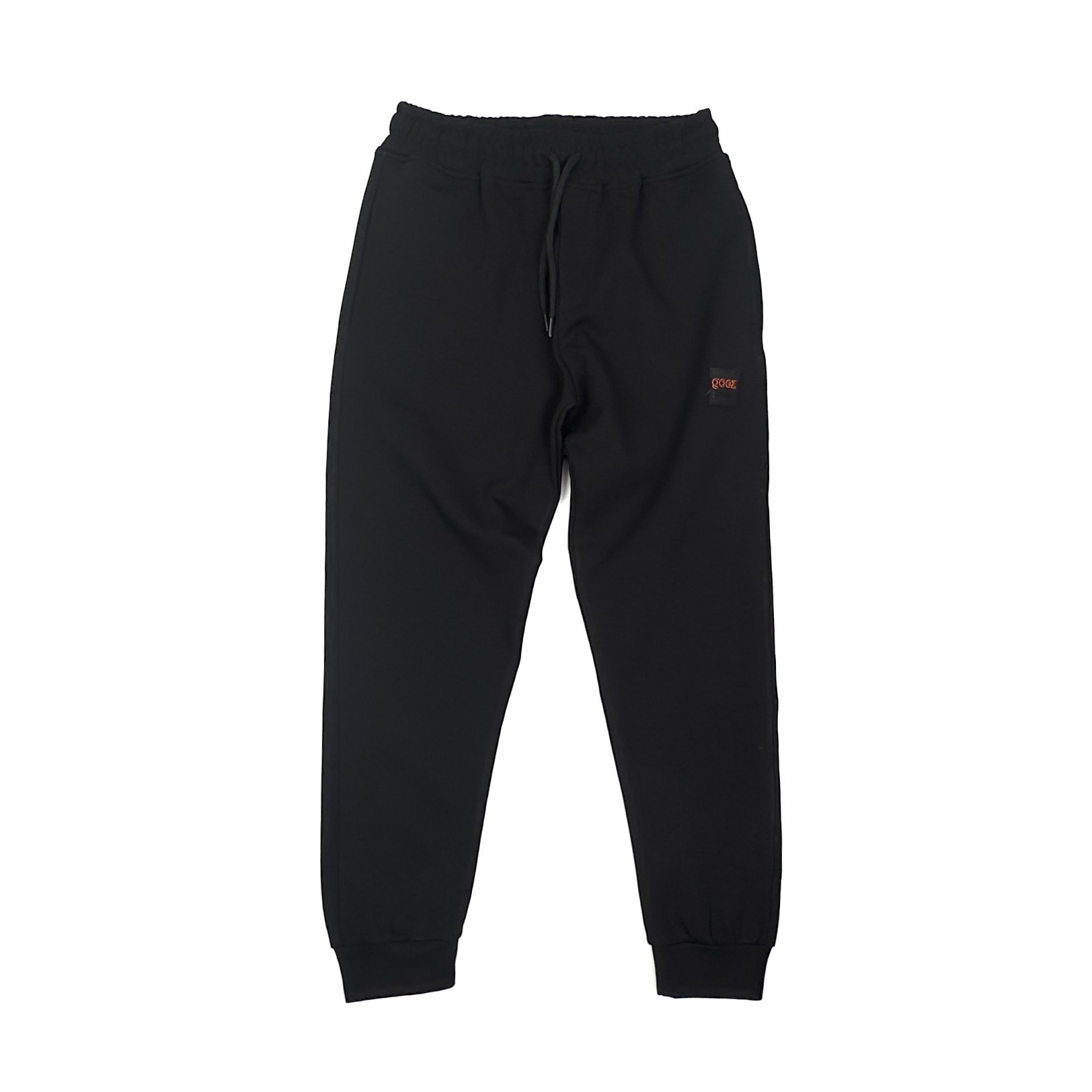 GOEZ PARIS Orange Logo Men's Jogger Pants - Black