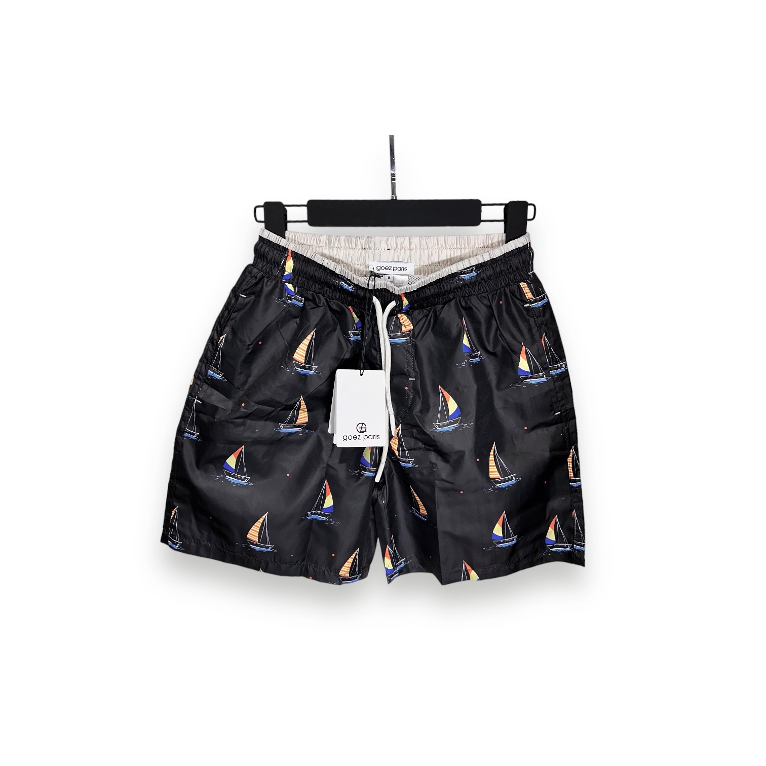 Sailboat Printed Water Repellent Swim Shorts