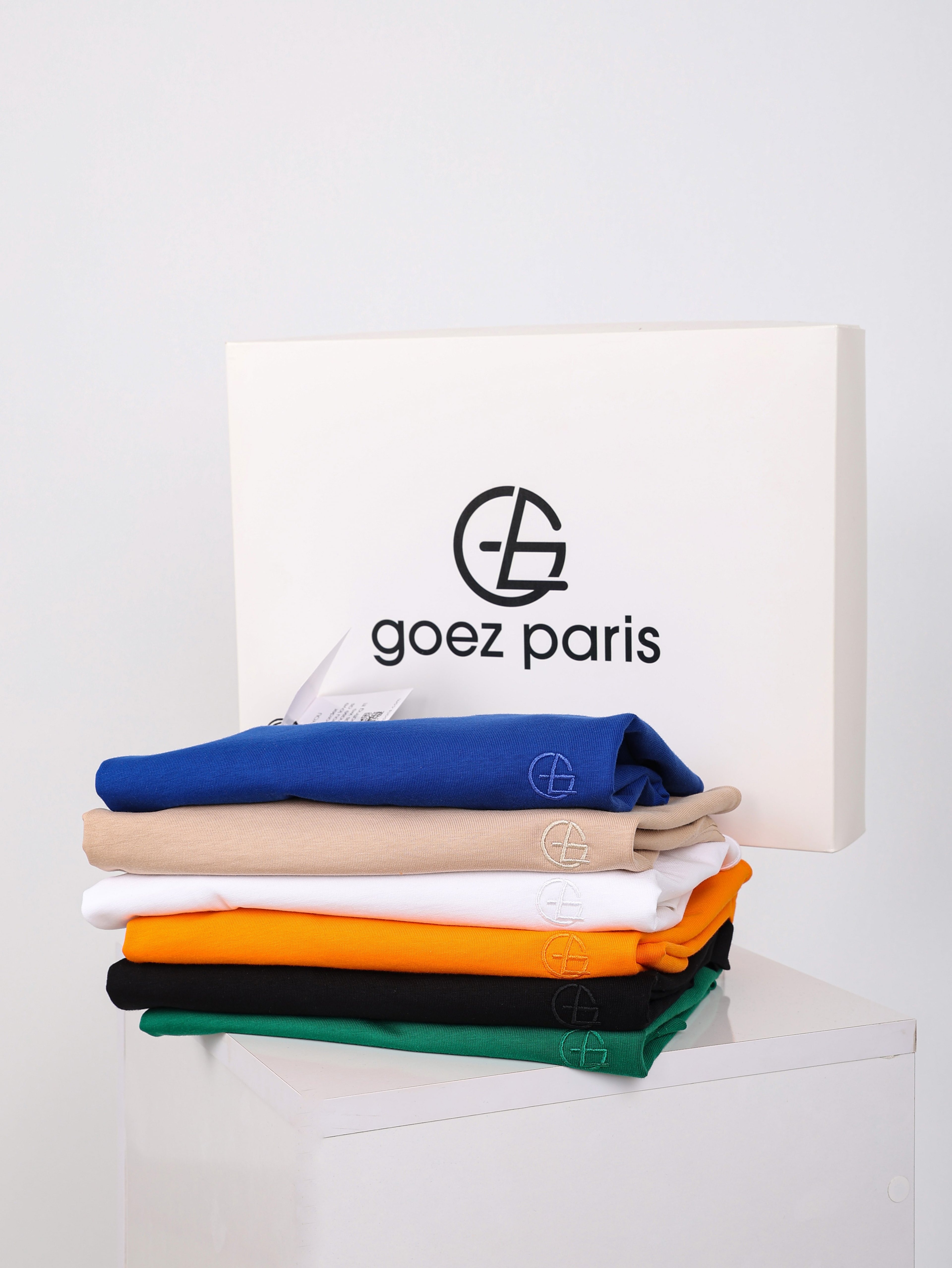 GOEZ PARIS Logo Nakışlı Relax Fit Basic Tshirt