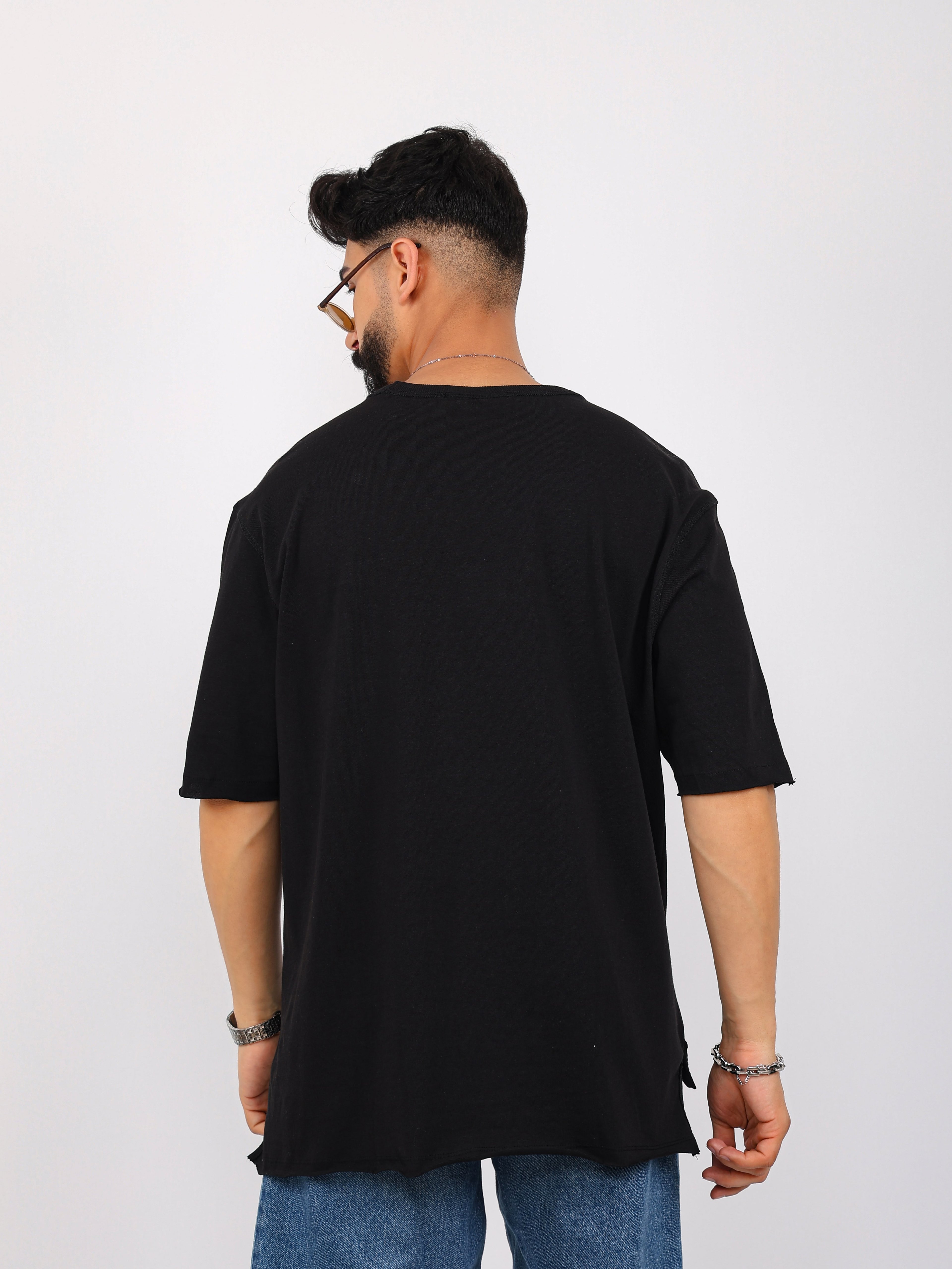 Metal Logo Sewing Oversized Tee