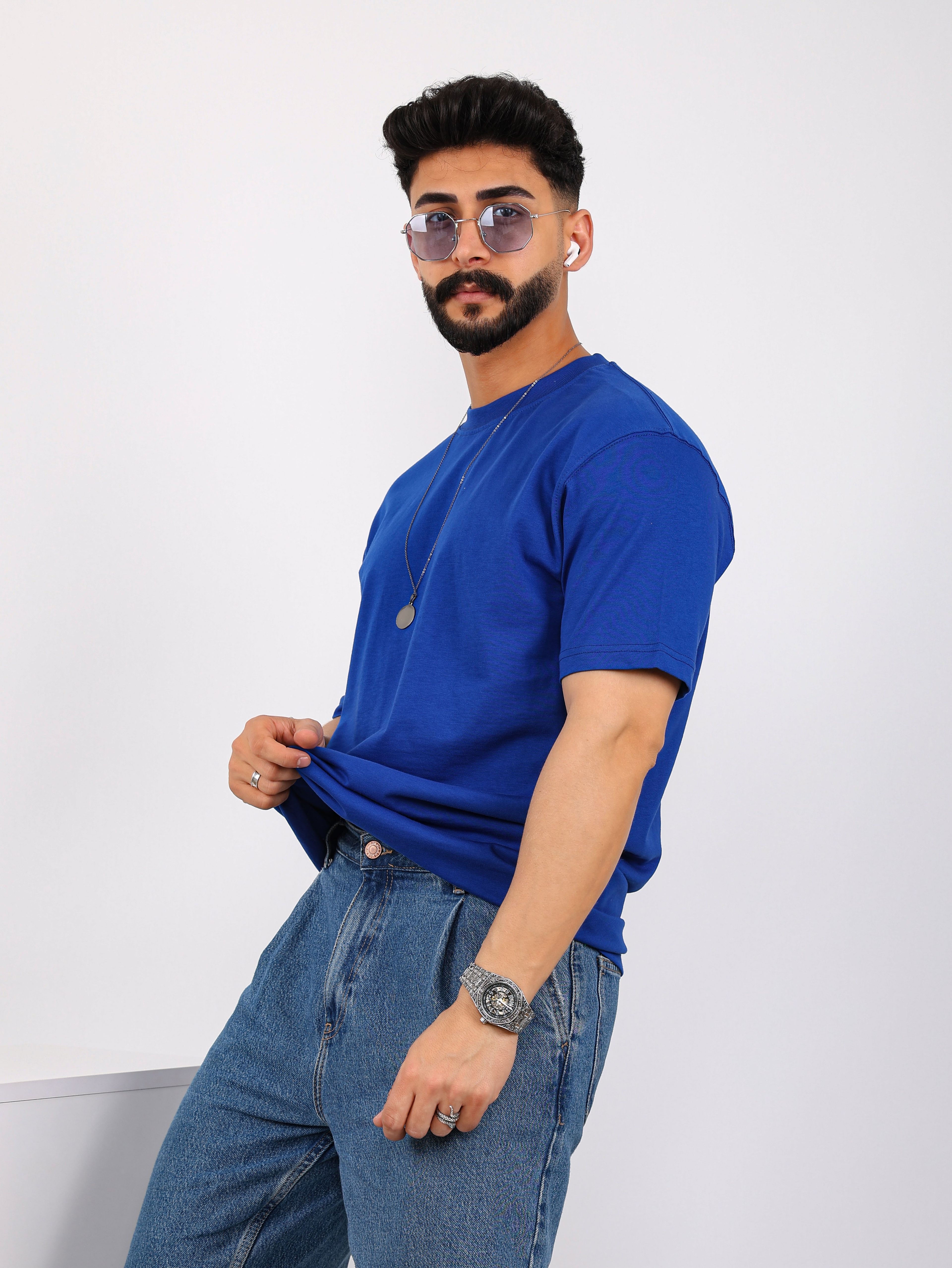 Basic Relaxfit Tee - Indigo Blue