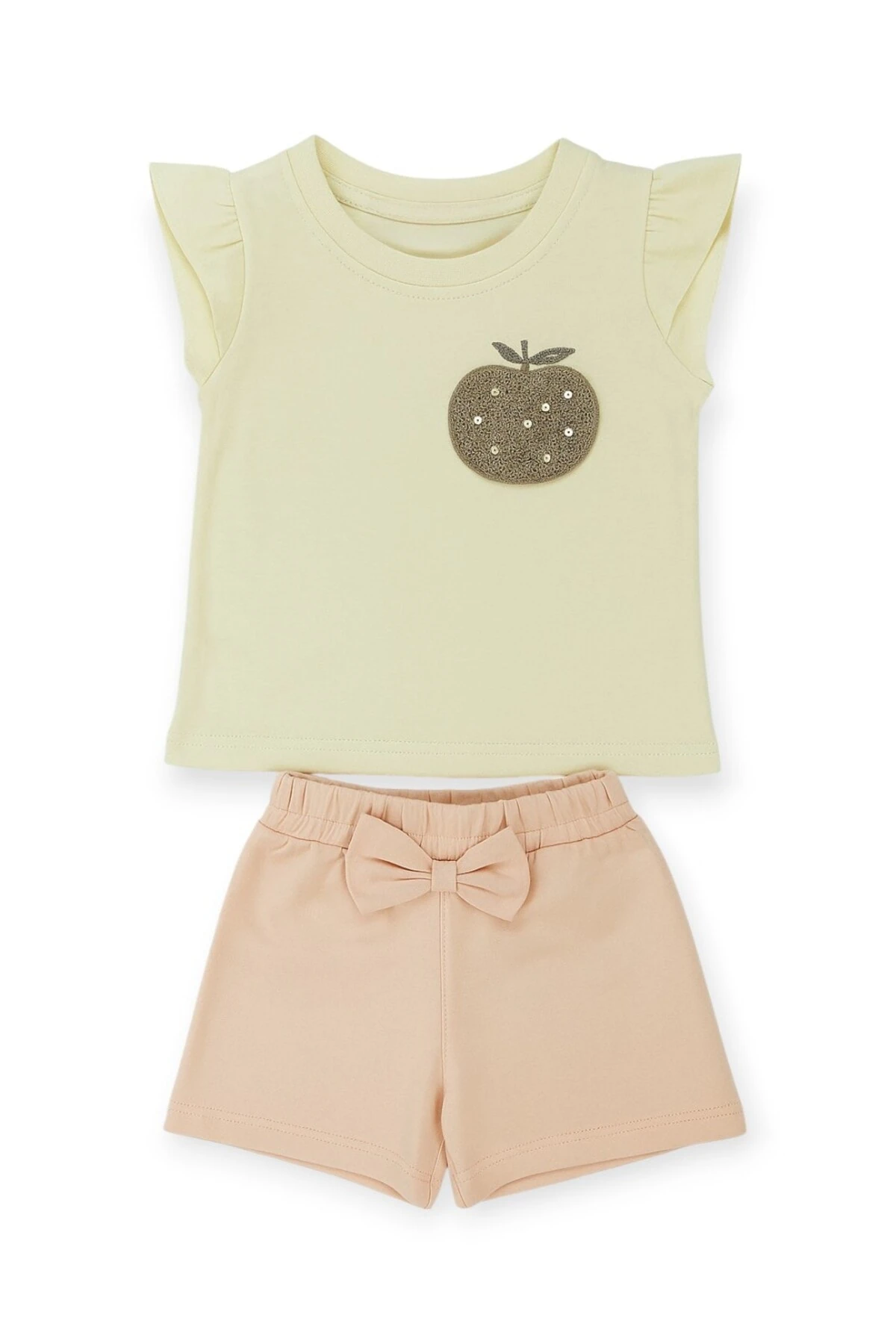 Kız Bebek Takım Elma Süzineli 2'li Takım