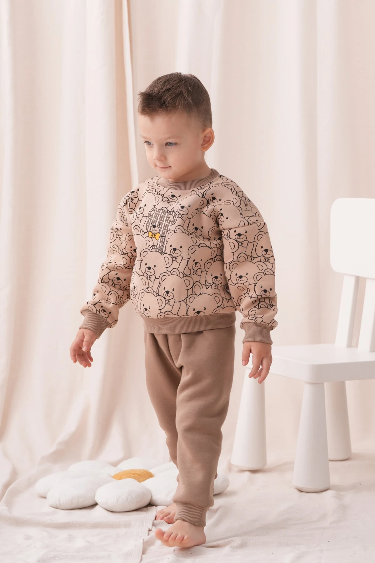 Erkek Çocuk Şardonlu 3 I?pli?k 1-5 Yaş Ayi Baskili 2 Li? Takim