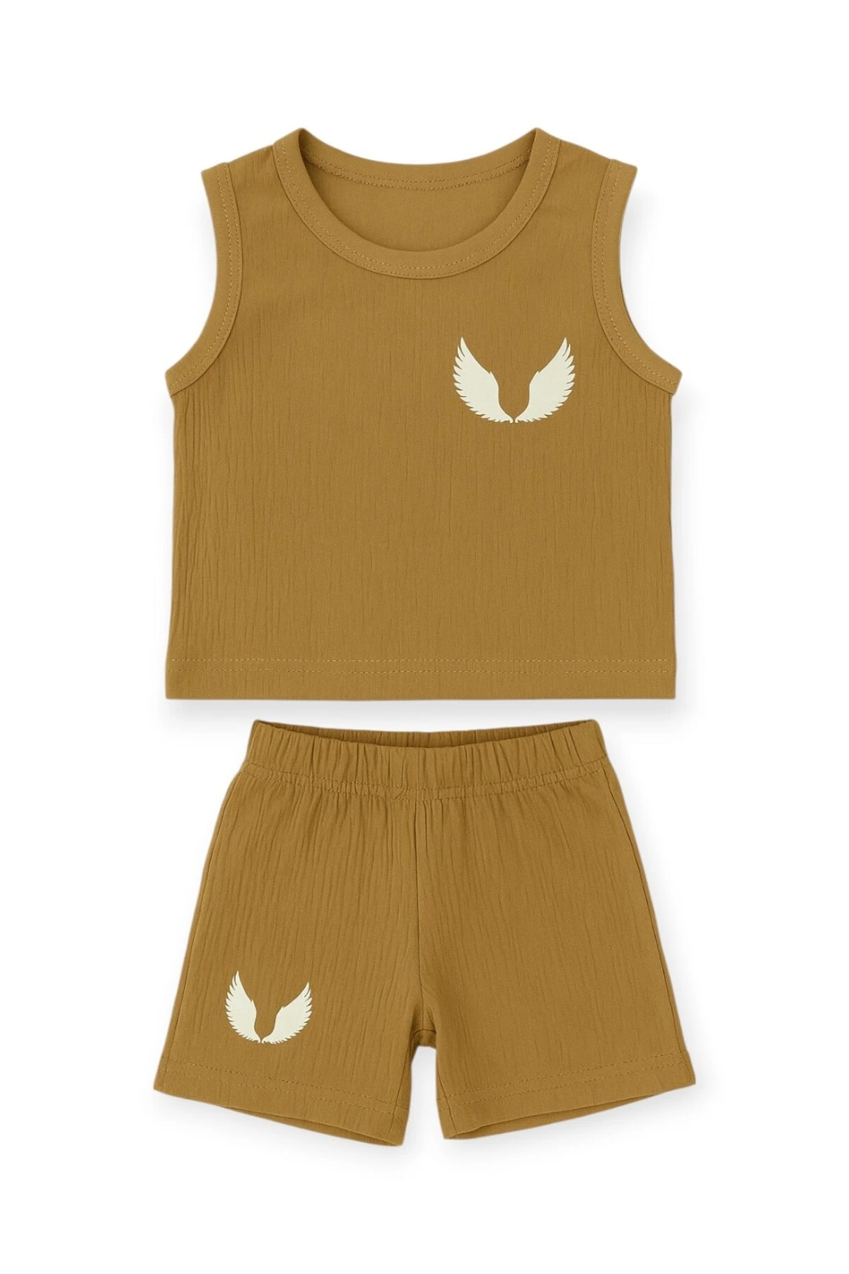 Erkek Bebek Kanat Baskılı 2'i Takım