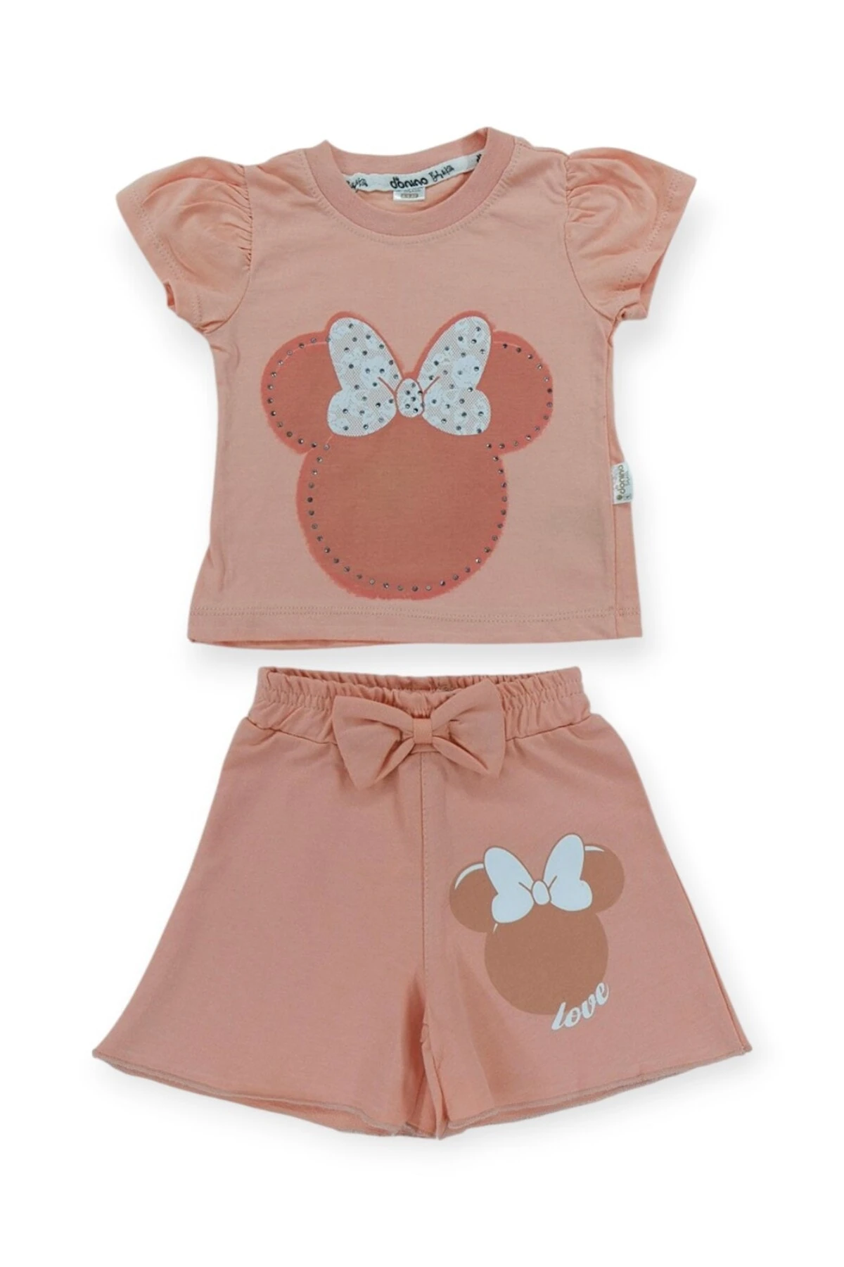 Kız Bebek Baskılı Alt Üst 2'li Takım