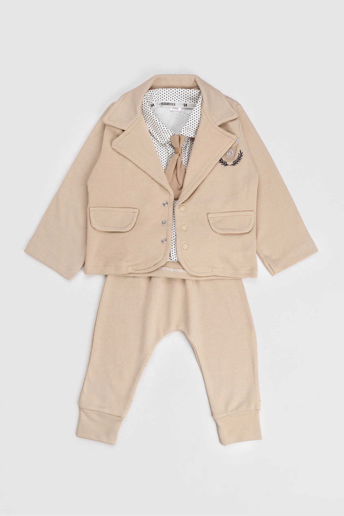 KRAVAT AKSESUARLI ERKEK BEBEK CEKET 3 LÜ TAKIM