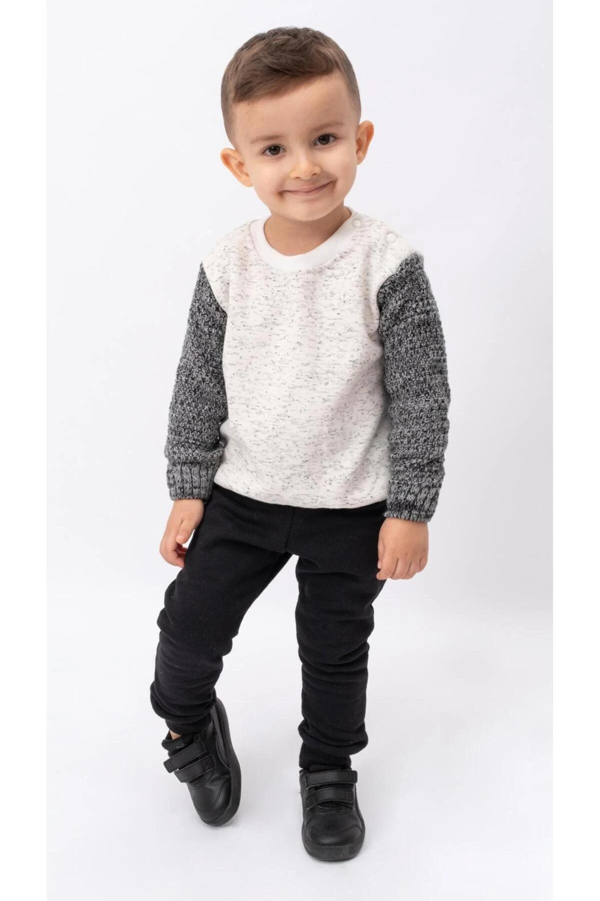 BEBEK GİYİM KIRÇILLI ŞARDONLU 2 İP KOLLARI TRİKO 2 Lİ TAKIM