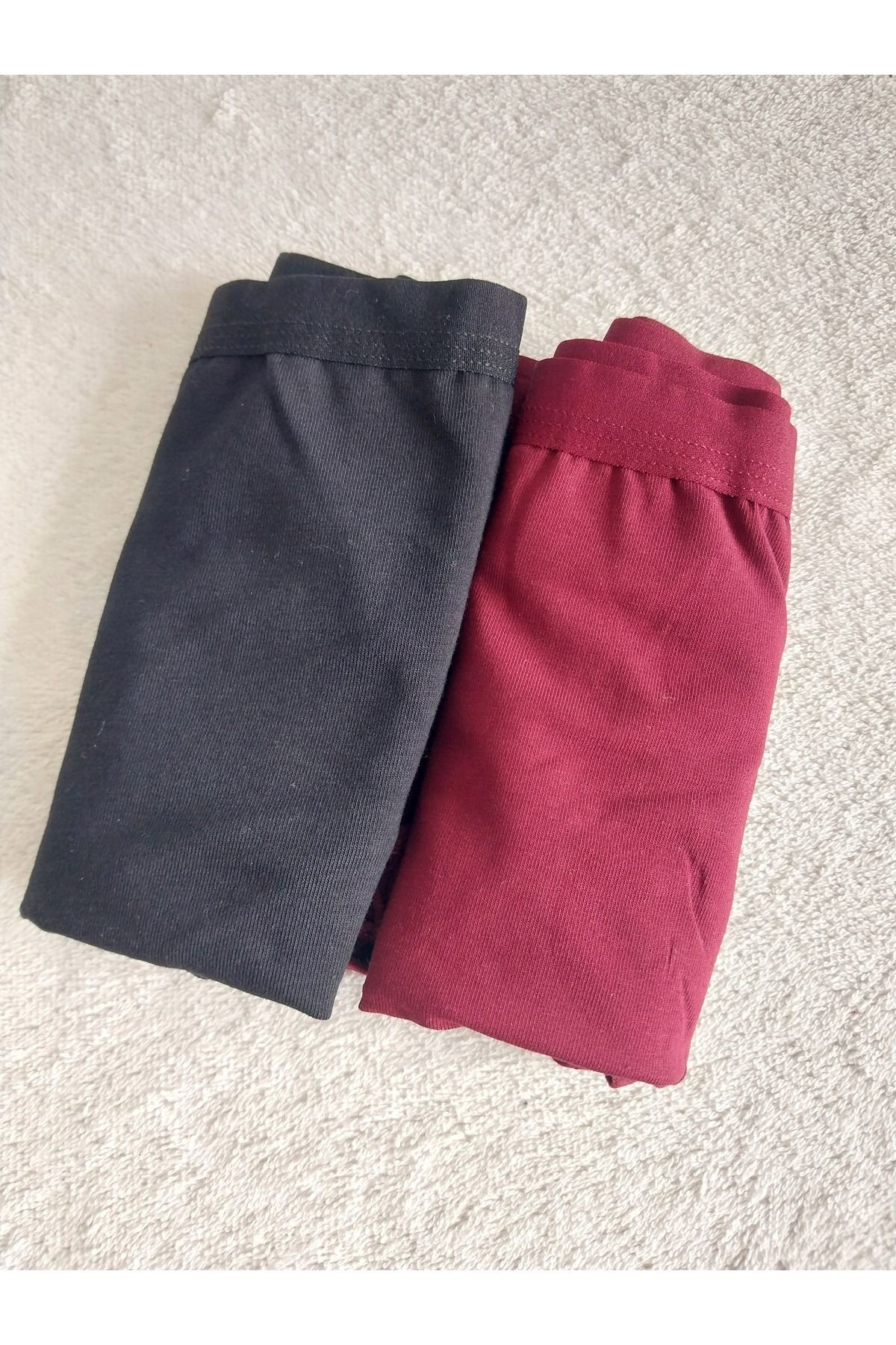 Yüksek Bel Toparlayıcı Kadın Külot 6lı(Bordo-Siyah)