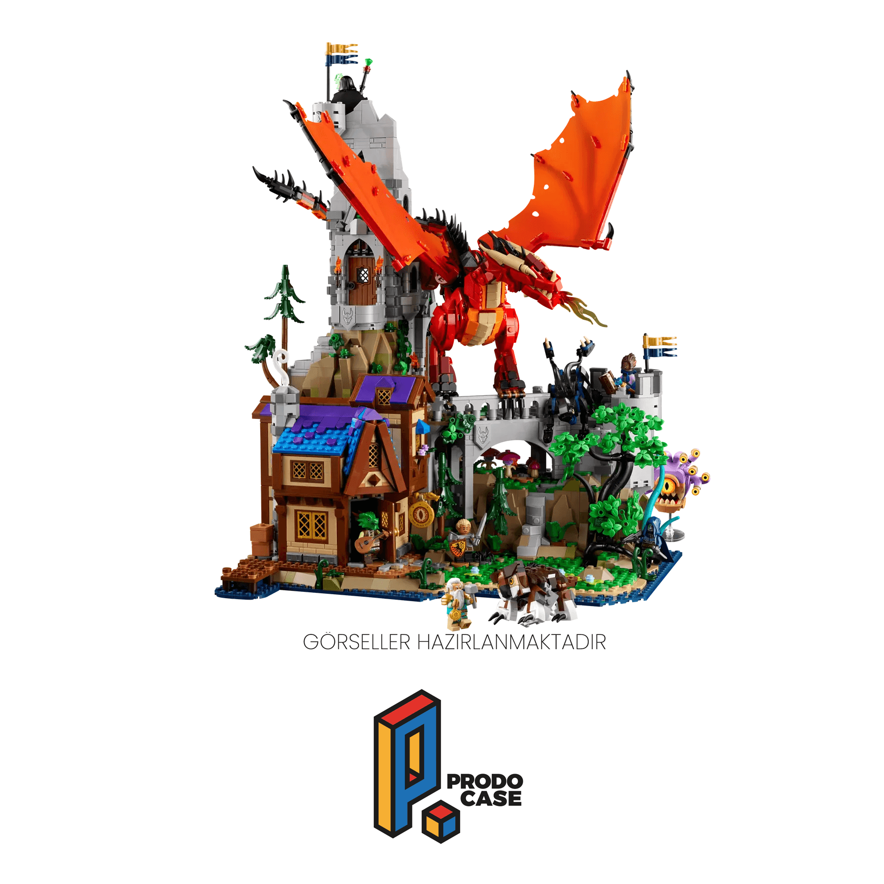 LEGO® Ideas: Dungeons & Dragons: Kırmızı Ejderhanın Hikayesi (21348) için Sergileme Vitrini