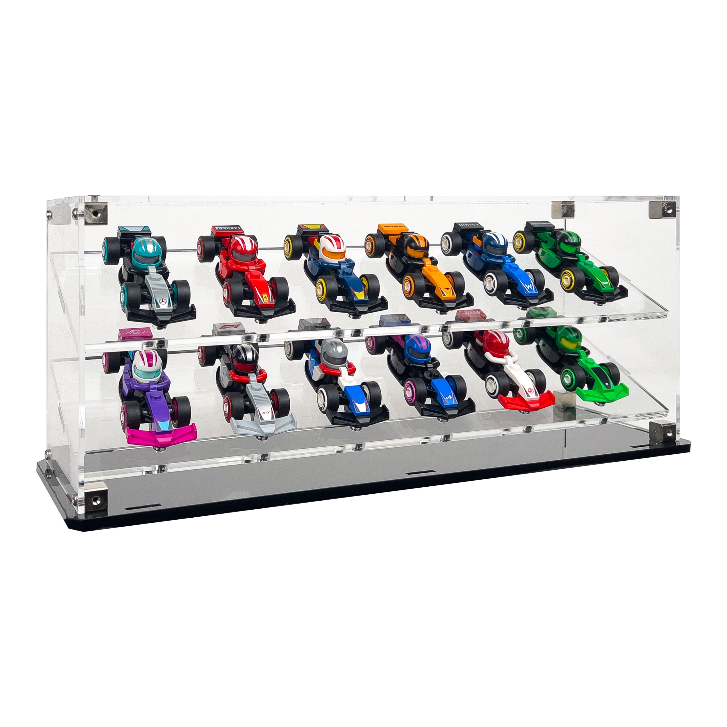 LEGO® Iconic F1® Koleksiyonluk Yarış Arabaları (71049) için Sergileme Vitrini