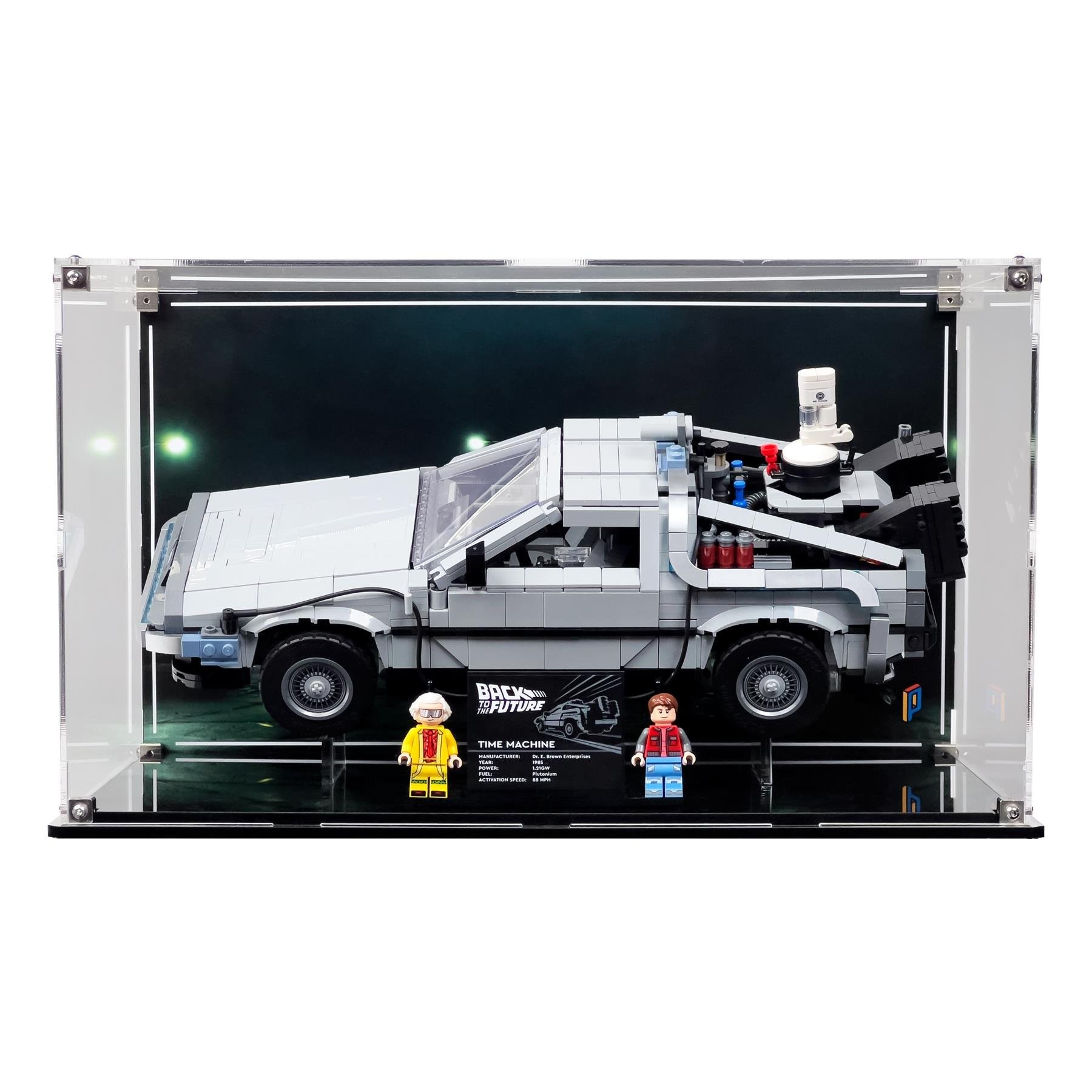 Display Case for LEGO® Icons: Back to the Future Time Machine (10300)