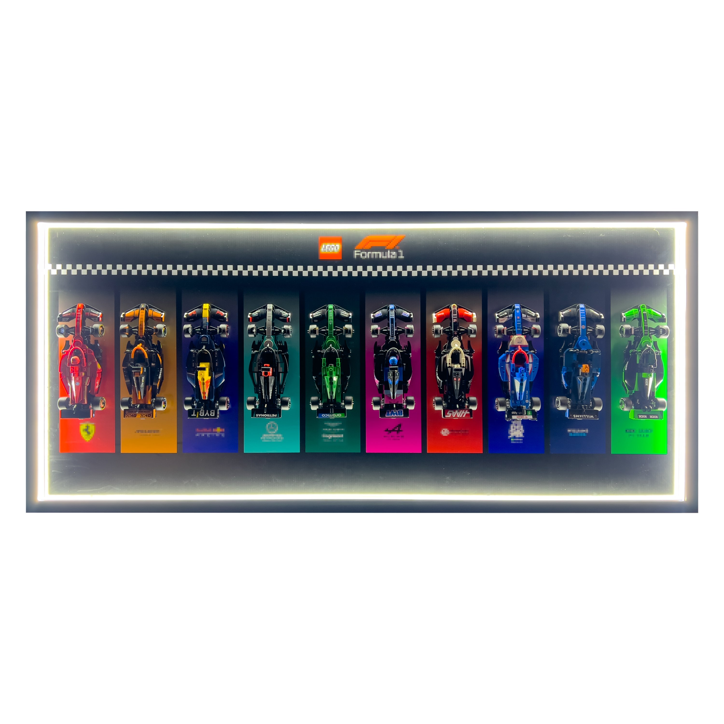 LEGO® Speed Champions: Formula 1 Araçları için Işıklı Sergileme Çerçevesi
