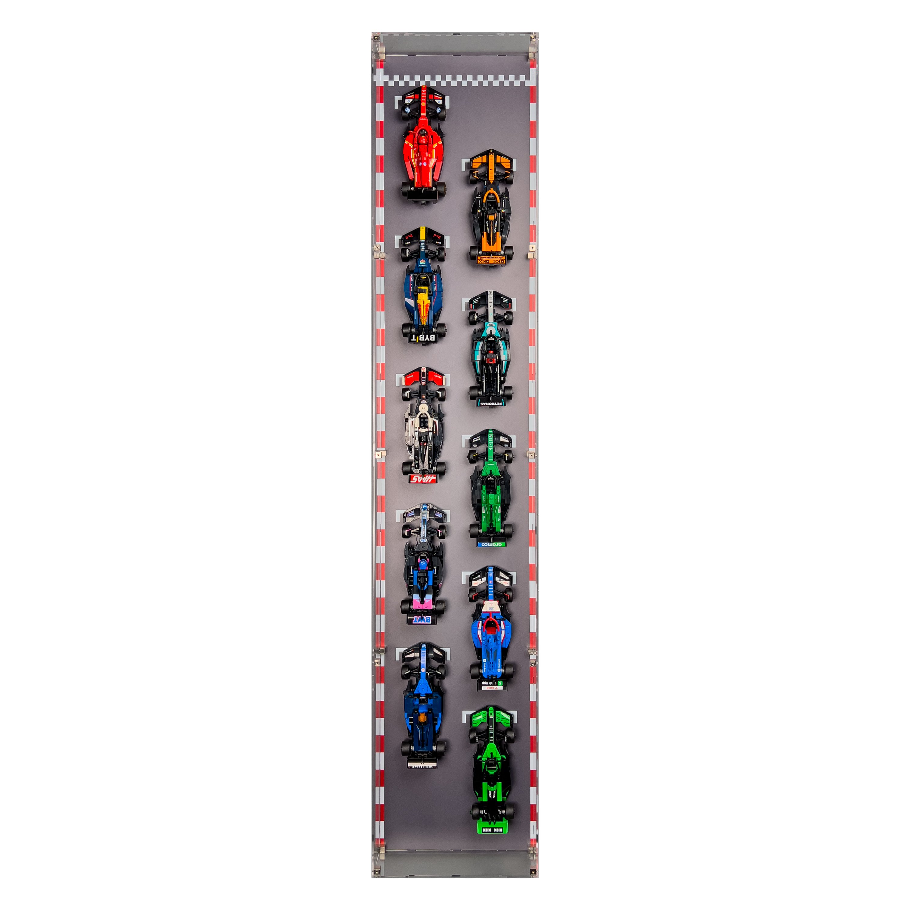 LEGO® Speed Champions: F1 Araçları için Duvara Monte Sergileme Vitrini