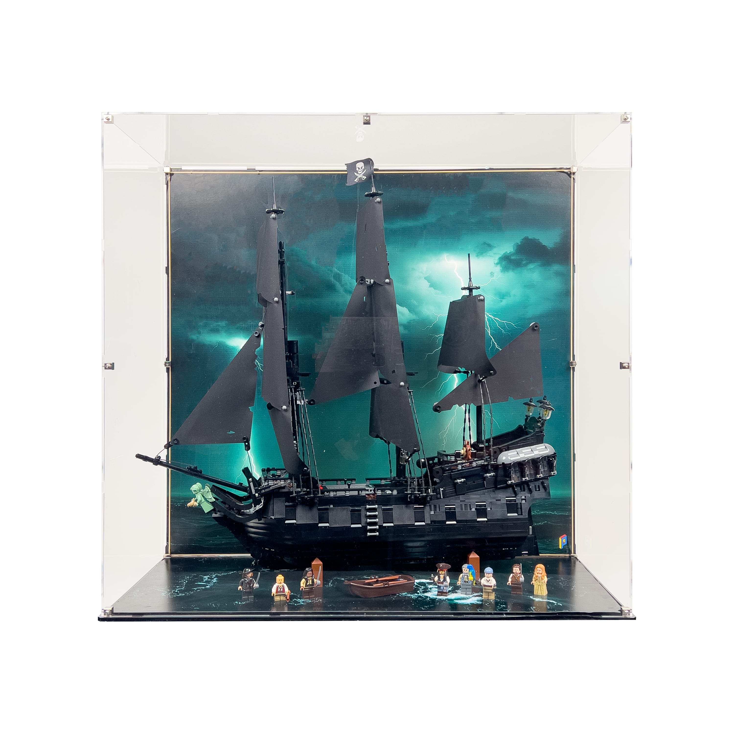 LEGO® Icons: Kaptan Jack Sparrow'un Korsan Gemisi (10365) için Sergileme Vitrini