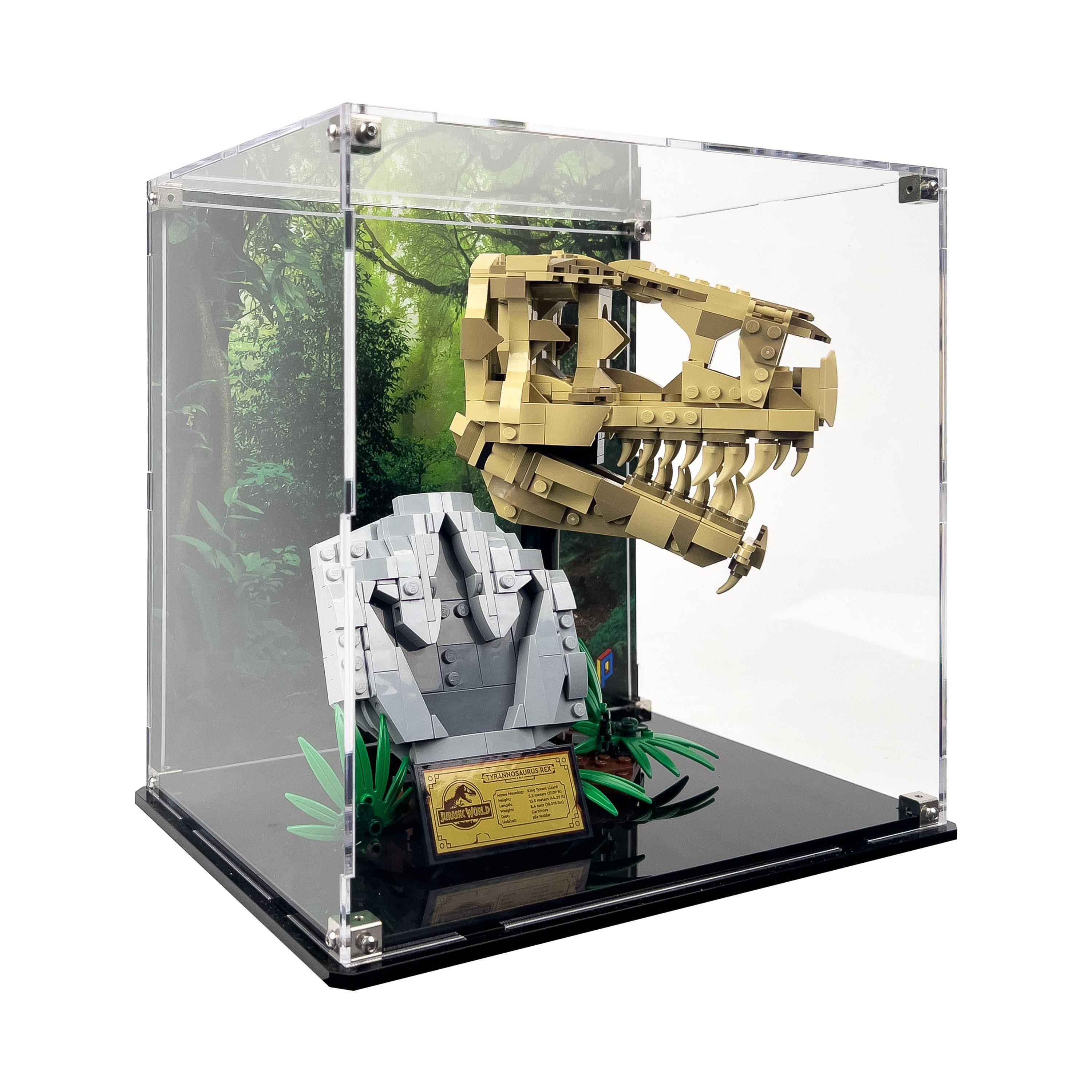 LEGO® Jurassic World: Dinozor Fosilleri: T. rex Kafatası (76964) için Sergileme Vitrini