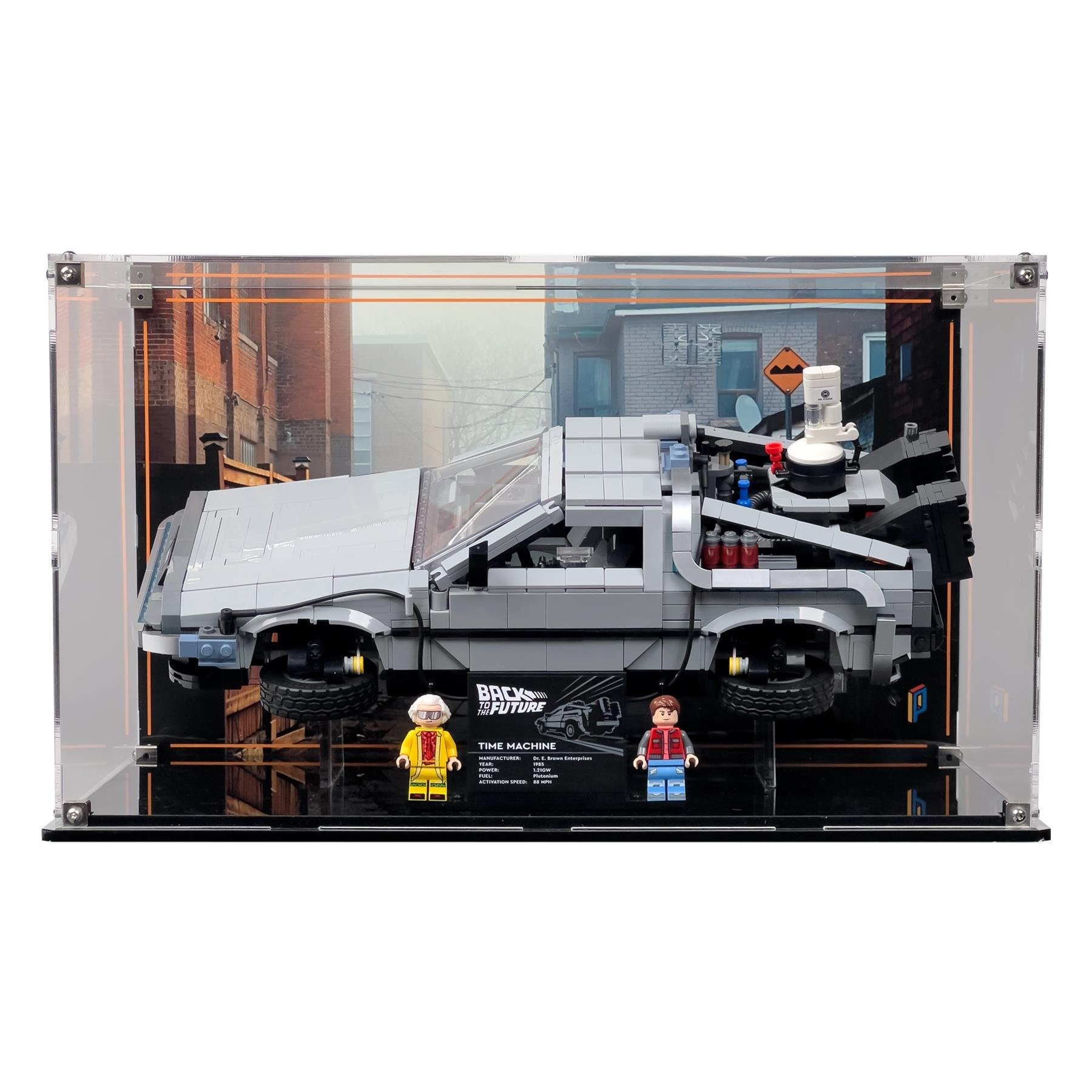 Display Case for LEGO® Icons: Back to the Future Time Machine (10300)