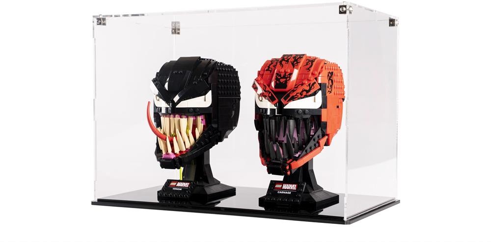 LEGO® Marvel: Display Case for Spider-Man Carnage (76199) &amp; Venom (76187) Helmets