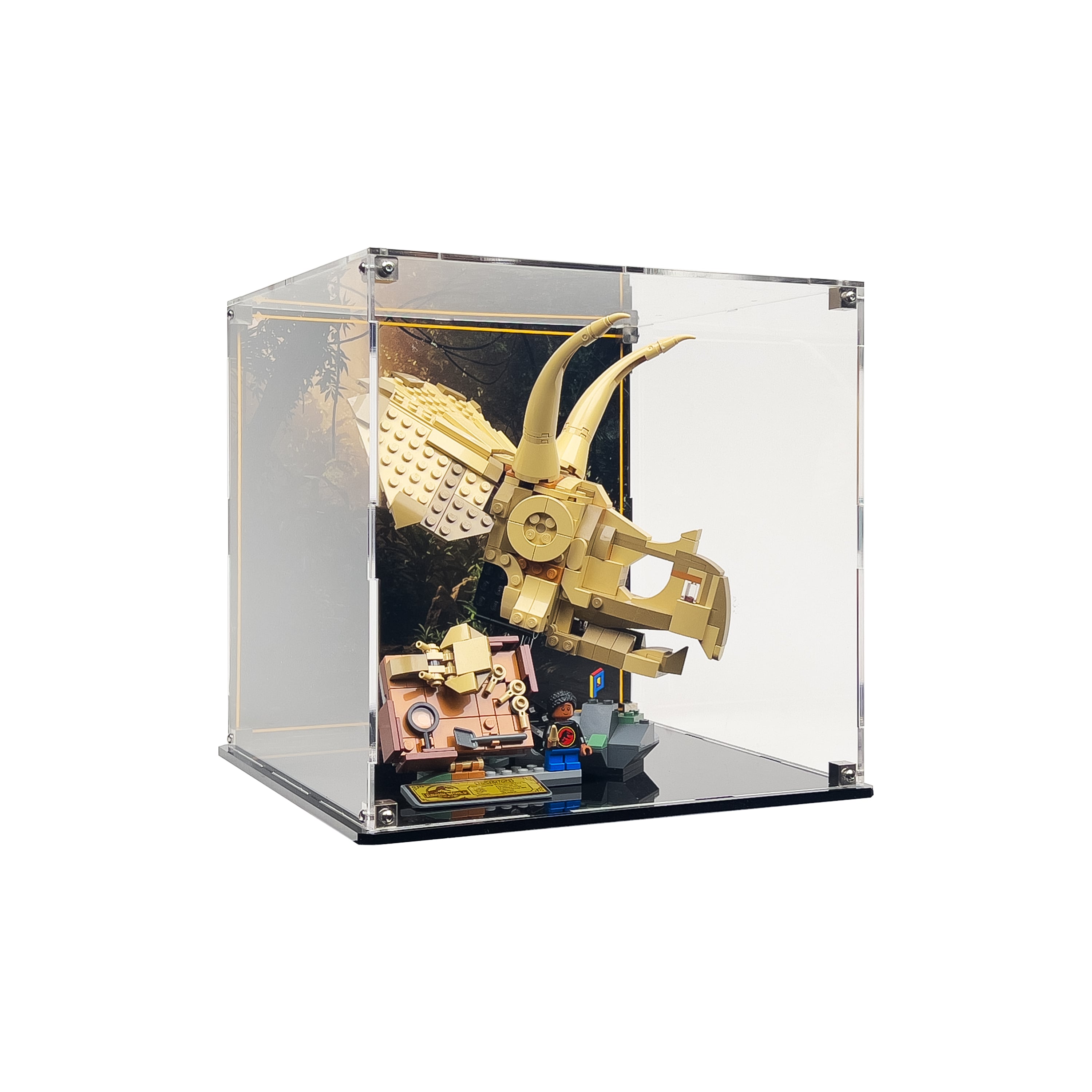 LEGO® Jurassic World Dinozor Fosilleri: Triceratops Kafatası (76969) için Sergileme Vitrini