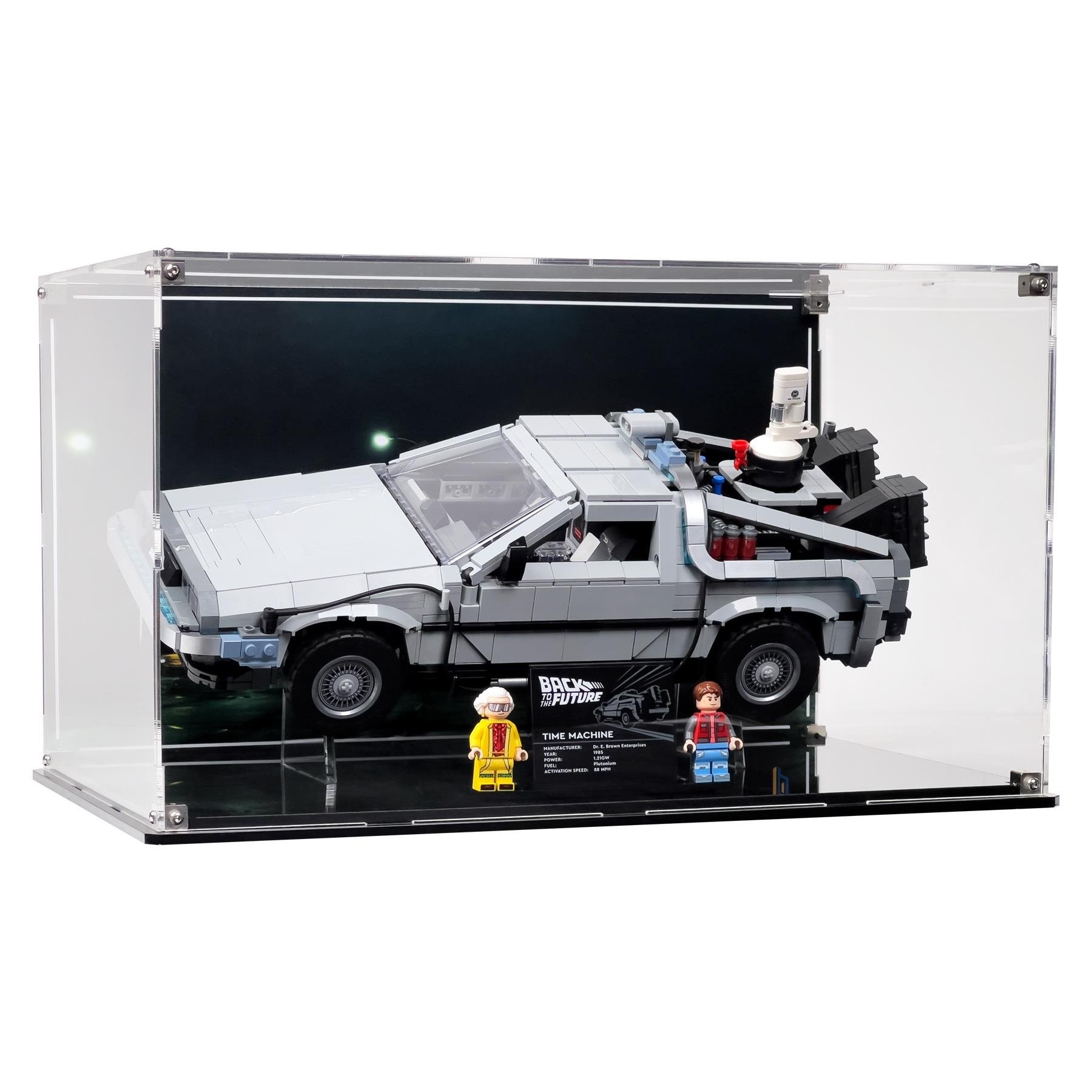 Display Case for LEGO® Icons: Back to the Future Time Machine (10300)