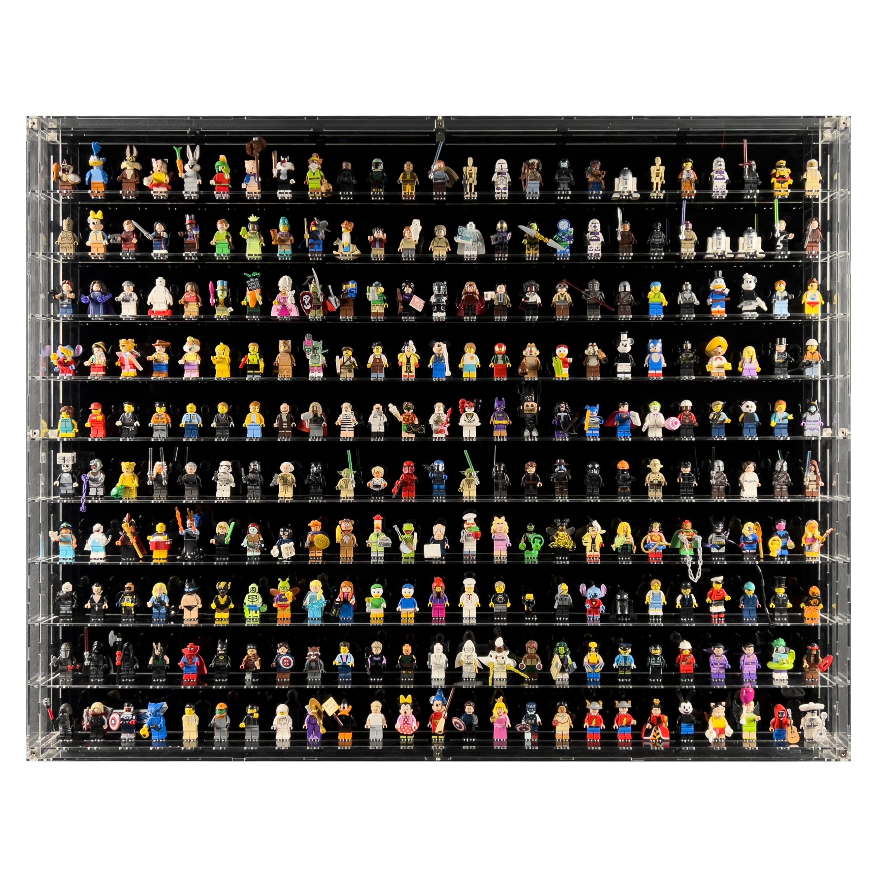 LEGO® Minifigürleri için 250'li Duvara Monte Sergileme Vitrini (25x10)