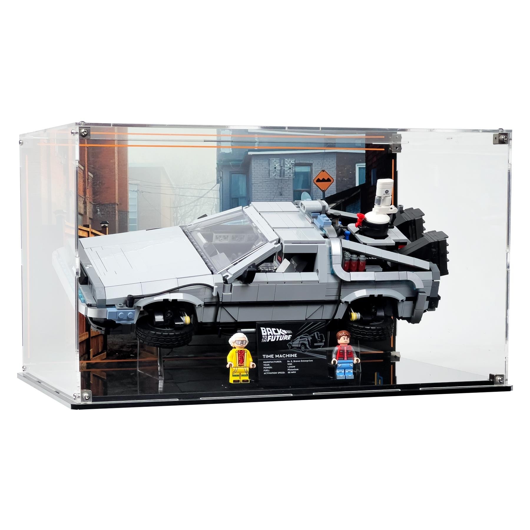 Display Case for LEGO® Icons: Back to the Future Time Machine (10300)