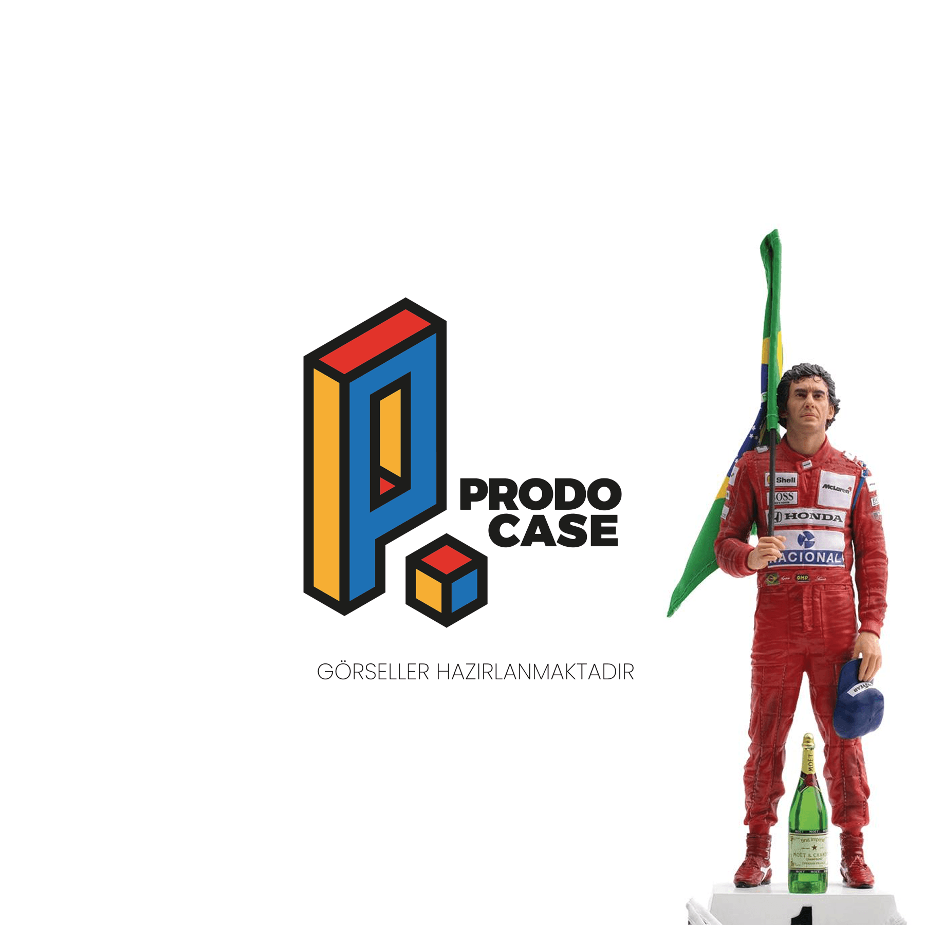 Iron Studios - Ayrton Senna Deluxe - GP Brazil 1991 - Art Scale 1/10 için Sergileme Vitrini