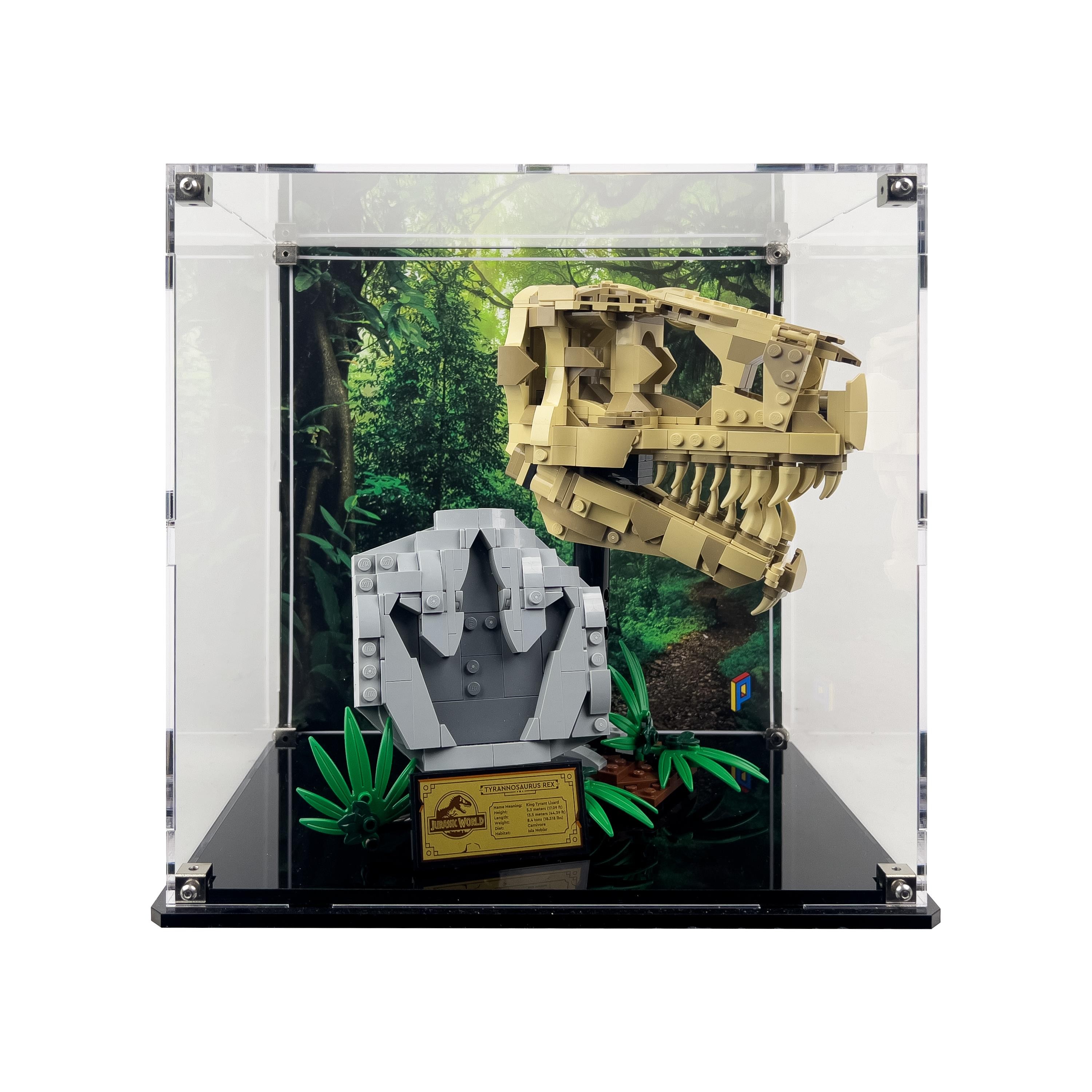 LEGO® Jurassic World: Dinozor Fosilleri: T. rex Kafatası (76964) için Sergileme Vitrini