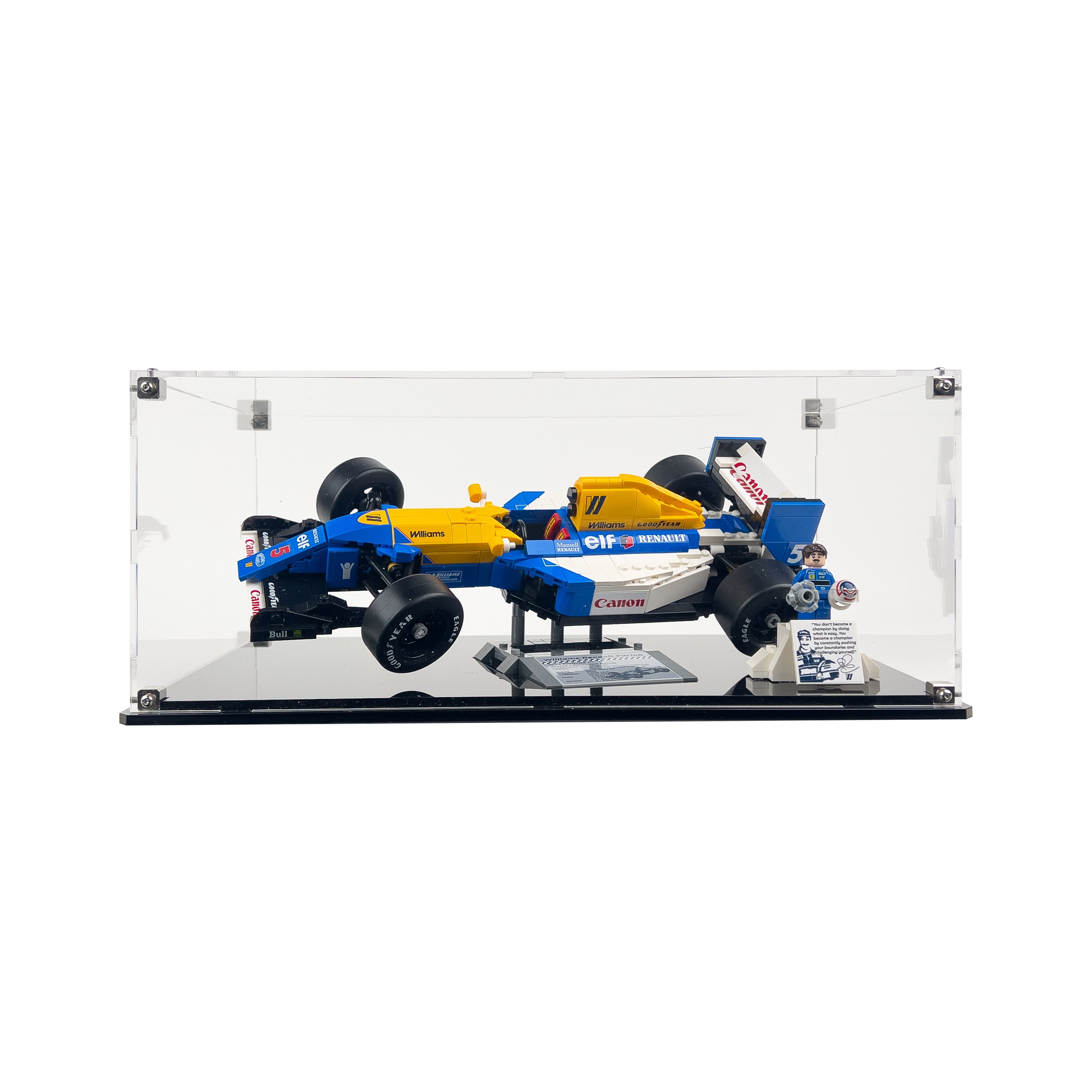 LEGO® Icons: Williams FW14B ve Nigel Mansell (10353) için Sergileme Vitrini - Şeffaf Arka Plan