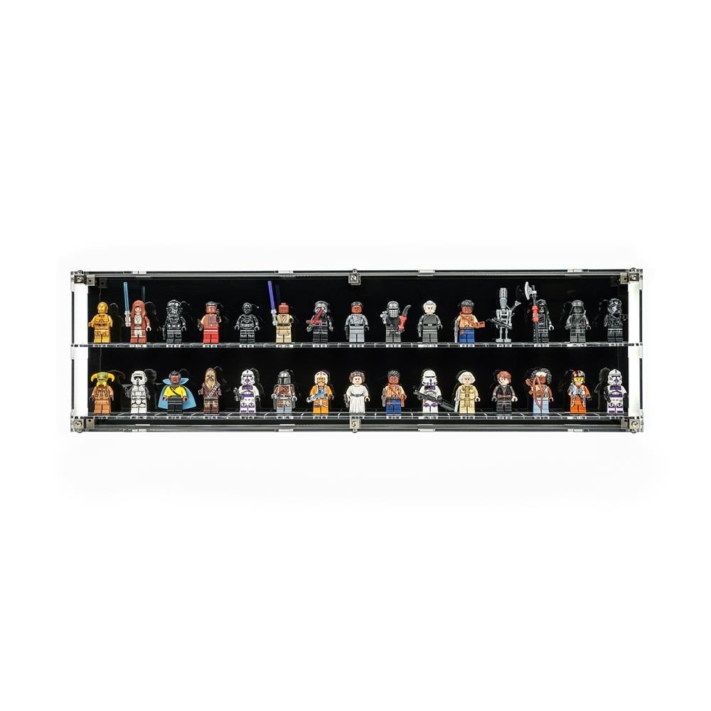 LEGO® Minifigürler için 30'lu Duvara Monte Sergileme Vitrini (15x2)