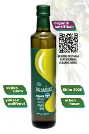 Organik Soğuk Sıkım Erken Hasat Zeytinyağı 500 ml 2026-2027 Yeni Hasat