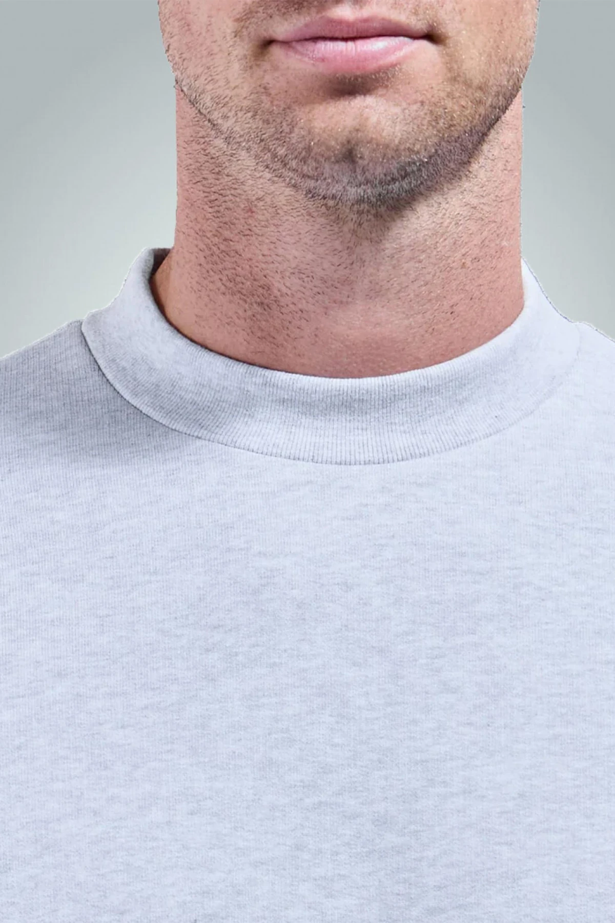 Erkek Bisiklet Yaka Düz Sweatshirt - Белый