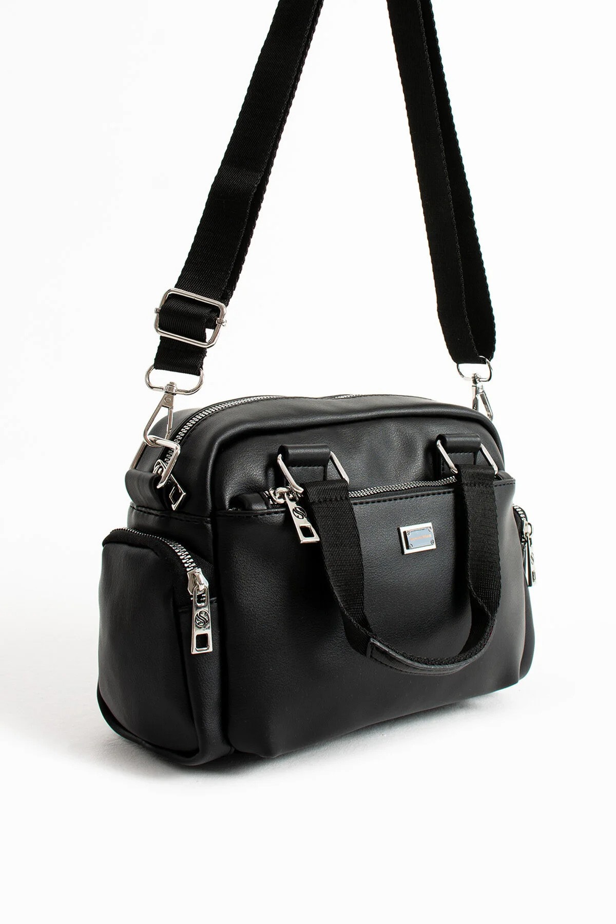 Çok Gözlü Ayarlanabilir Çapraz Askılı Kadın El ve Omuz Çantası