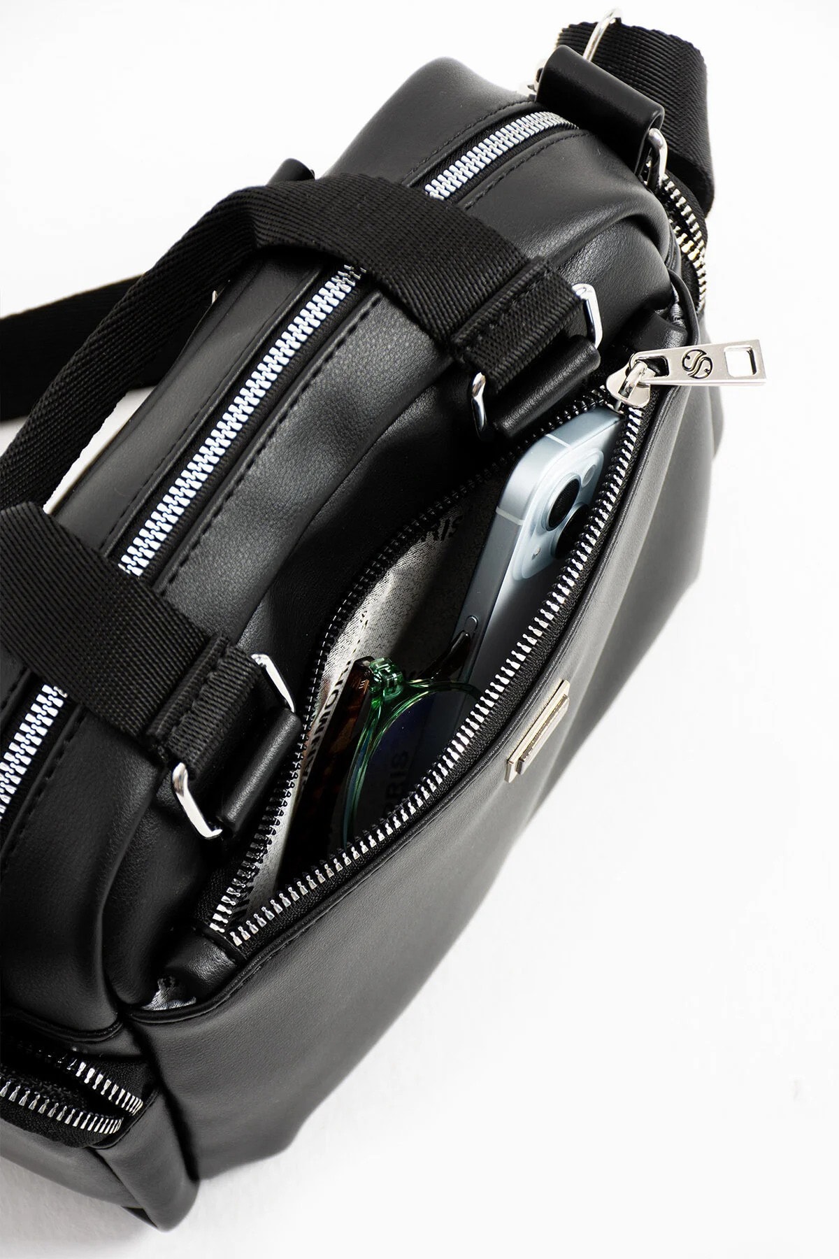 Çok Gözlü Ayarlanabilir Çapraz Askılı Kadın El ve Omuz Çantası