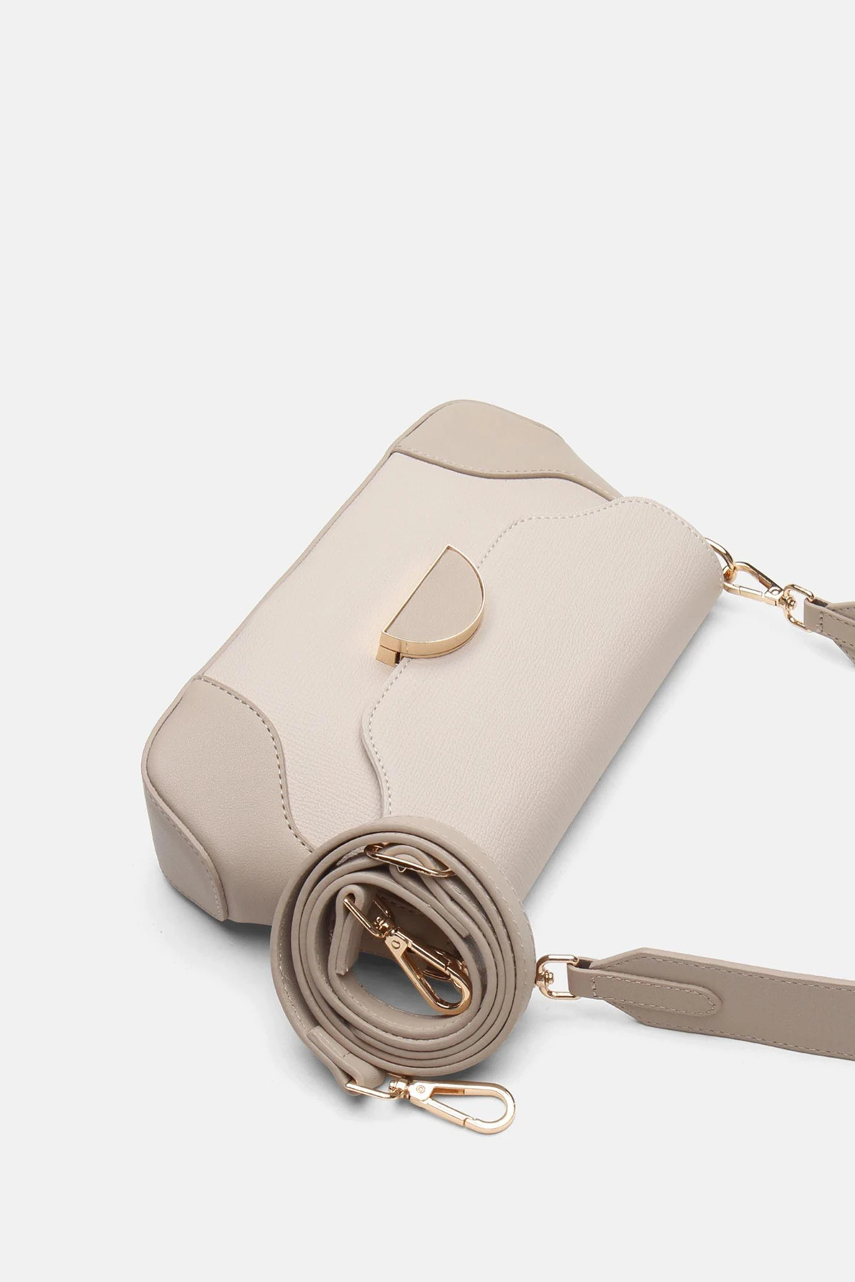 Günlük Kullanım Sienna Kadın Omuz Çantası - Krem Vizon