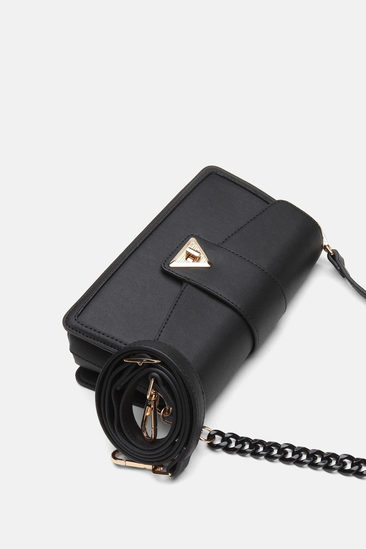 Zincir Detaylı Zoya Kadın Omuz Çantası - Siyah