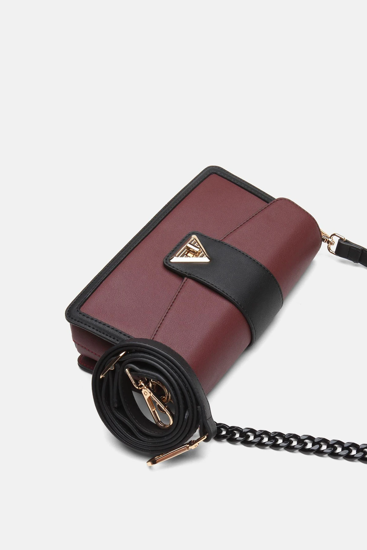Zincir Detaylı Zoya Kadın Omuz Çantası - Bordo