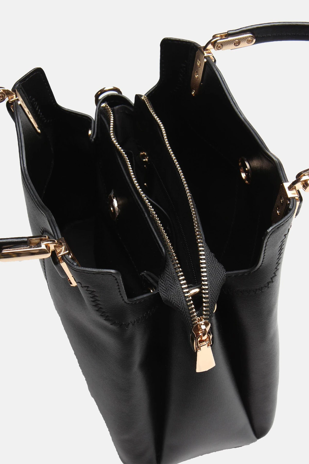 Nakış İşlemeli Valia Kadın El Çantası - Siyah